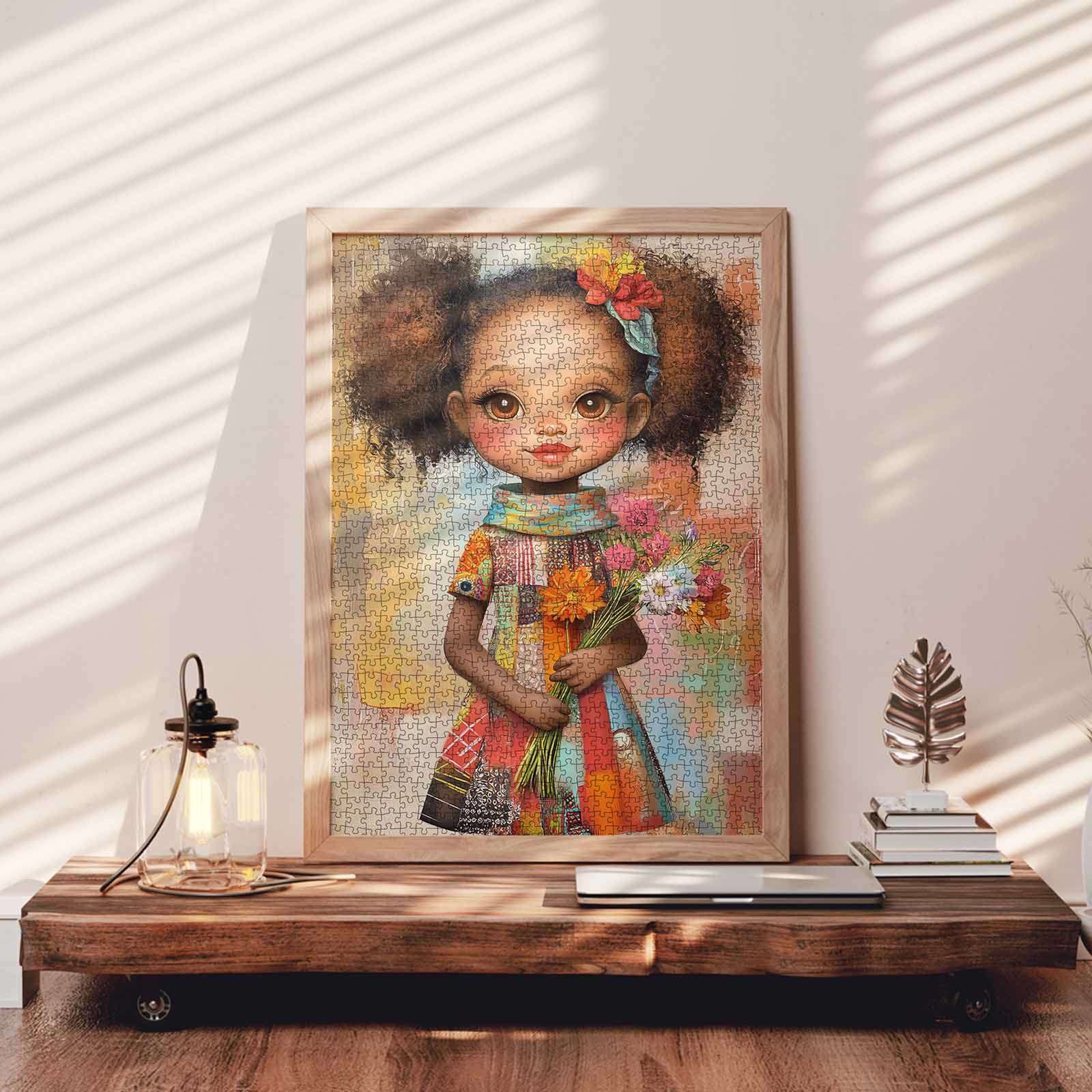 tucocoo-charming-girl-flower-bouquet-puzzle-1000-teile image 3