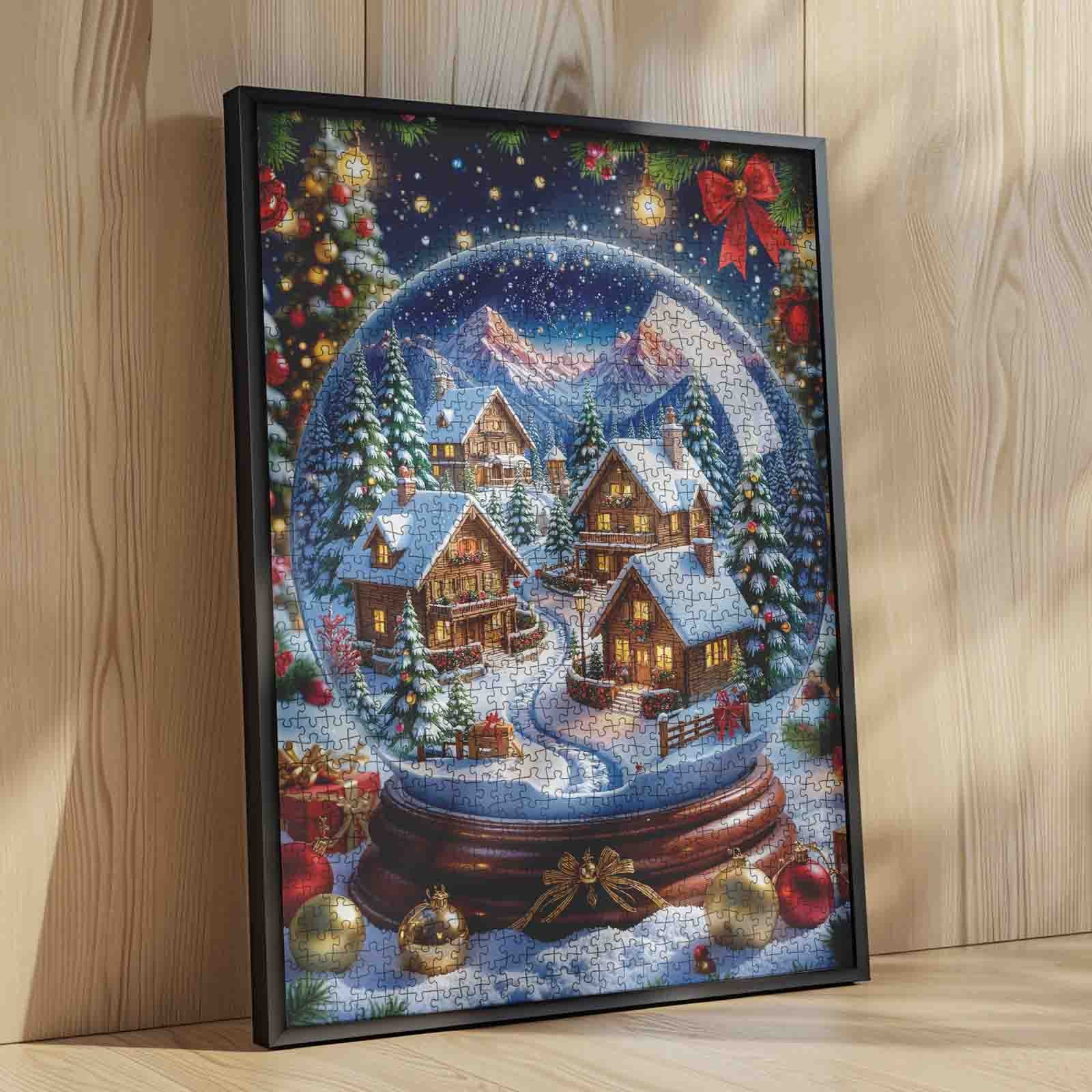 tucocoo-snow-globe-christmas-village-puzzle-1000-teile-dorf image 4