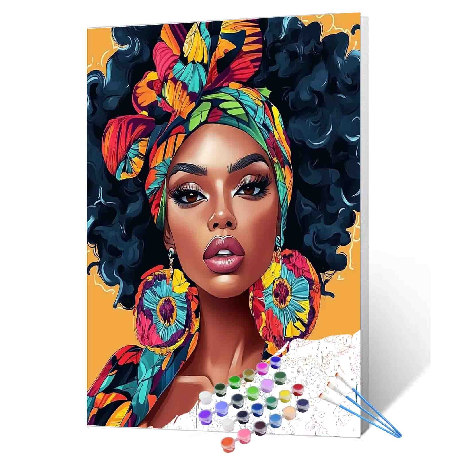 tucocoo-colorful-headwrap-beauty-malen-nach-zahlen-40x50-cm image 1