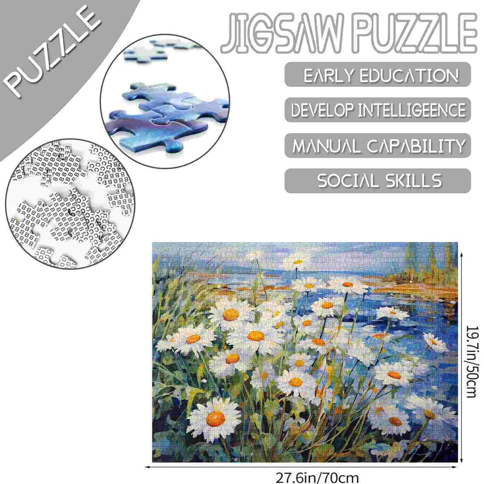 tucocoo-jigsaw-puzzles-daisies-by-the-river-puzzle-1000-teile-blumen image 4