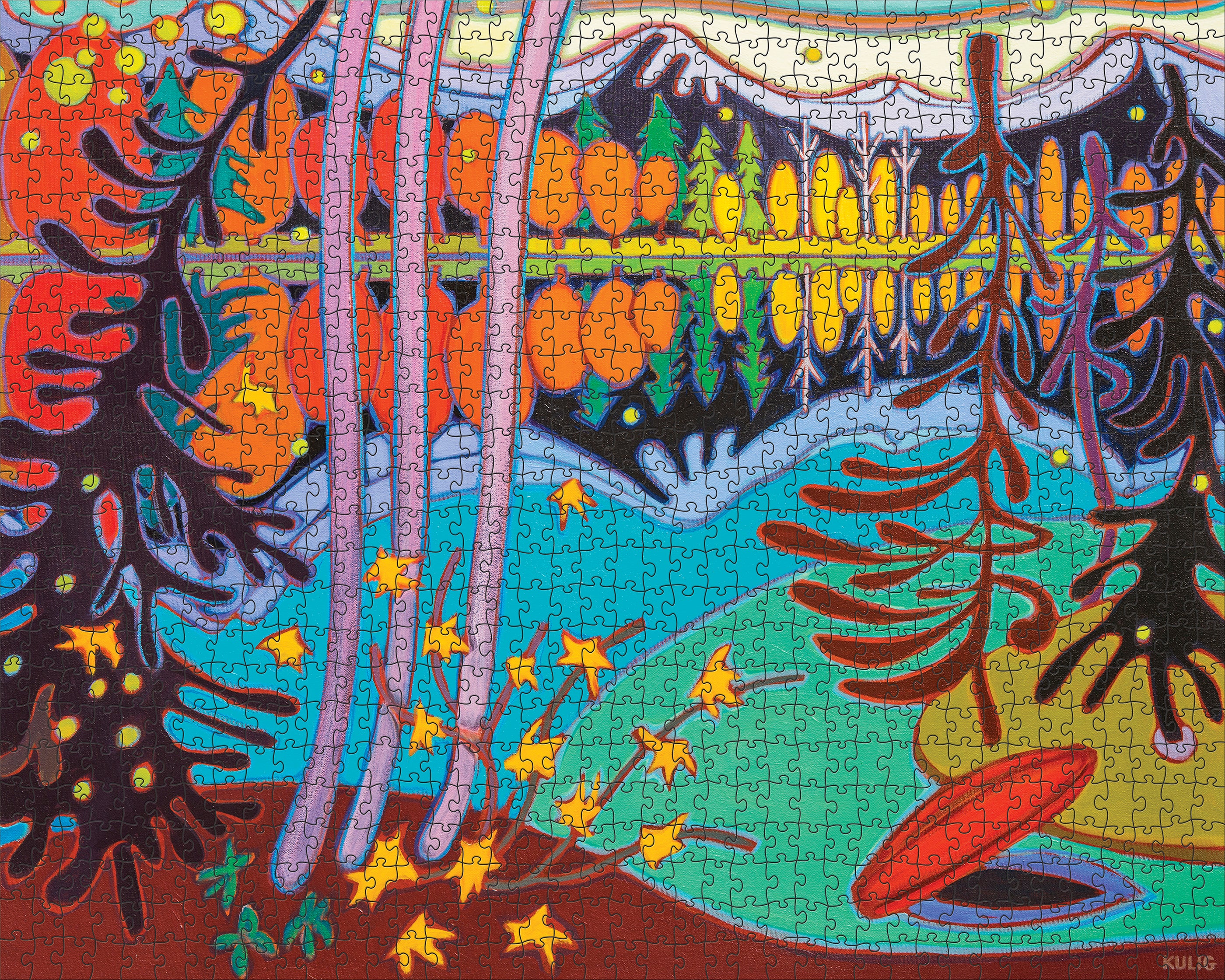 pomegranate-end-of-canoe-ride-1000-teile-puzzle-kulig image 2