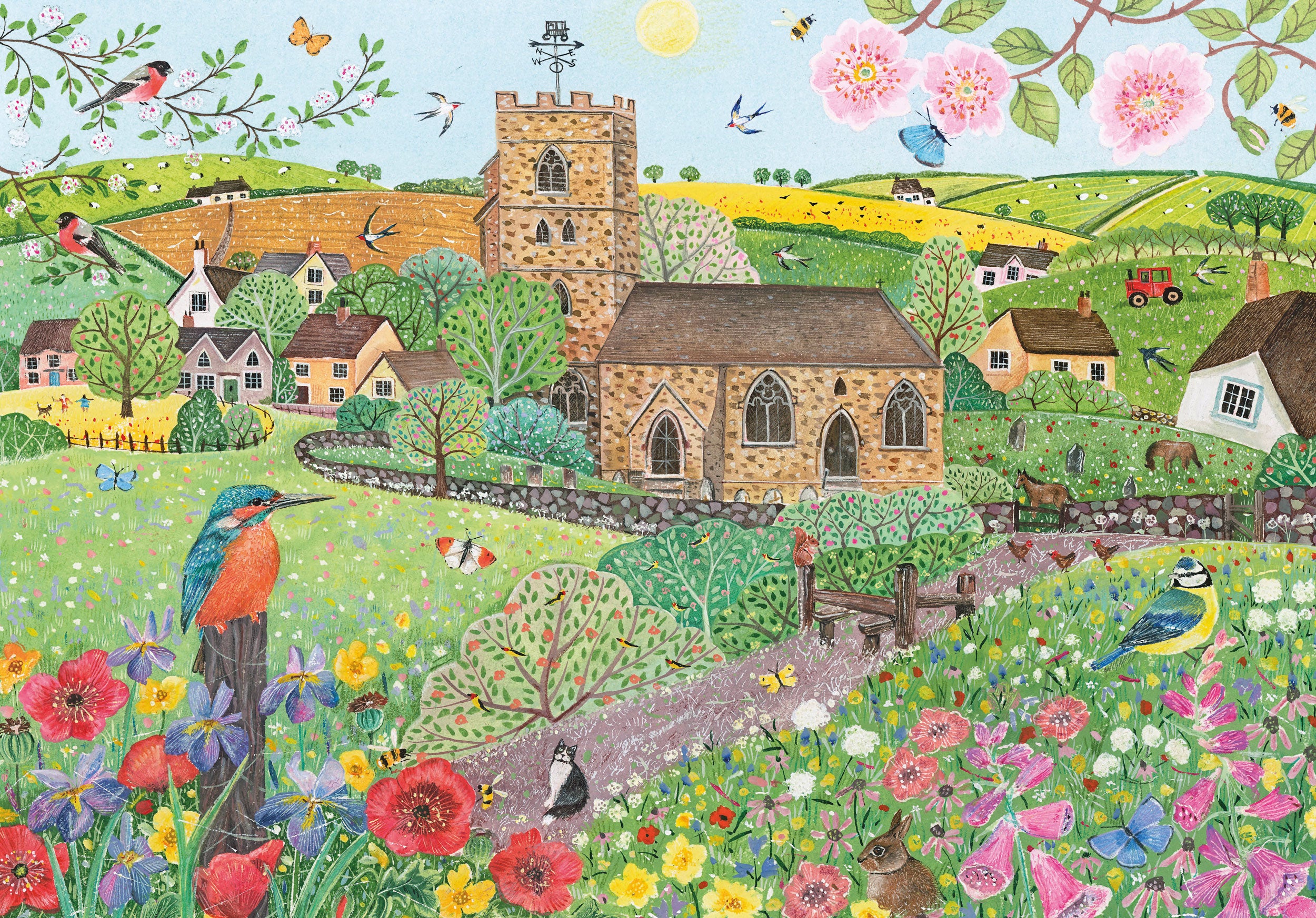 otter-house-summer-village-puzzle-500-teile-anne-mortimer image 1