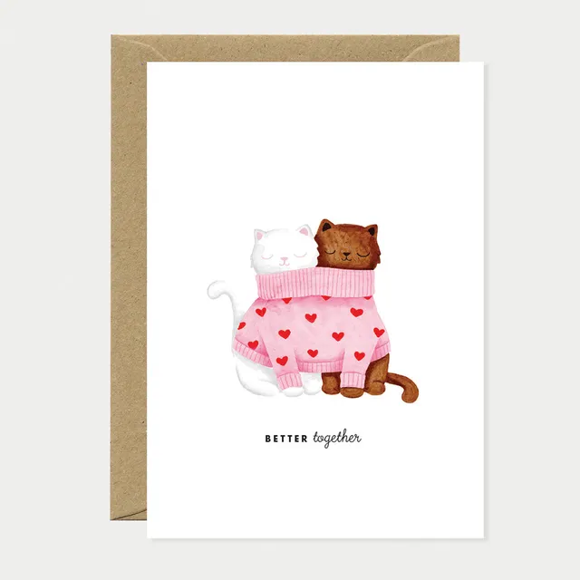 all-the-ways-to-say-better-together-cats-karte-a6-liebe image 1