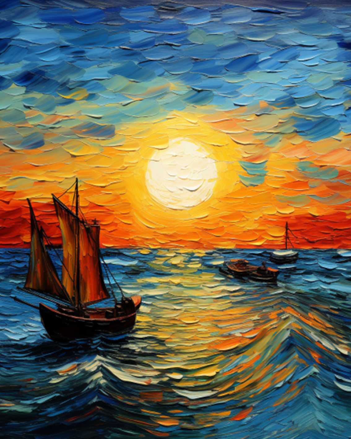 tucocoo-vibrant-sailboats-malen-nach-zahlen-40x50cm-sunset image 2