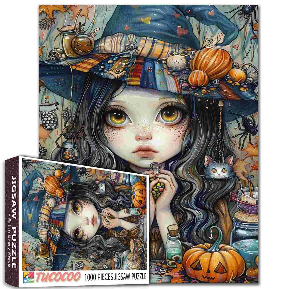 tucocoo-little-witch-and-halloween-magic-puzzle-1000-teile-hexe image 1