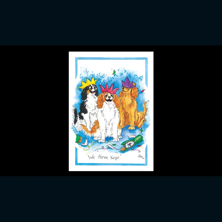 otter-house-we-three-kings-weihnachtskarte-hund-alisons image 1