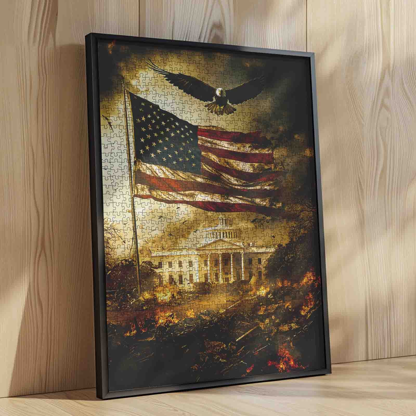 tucocoo-eagle-over-american-flag-puzzle-1000-teile image 4