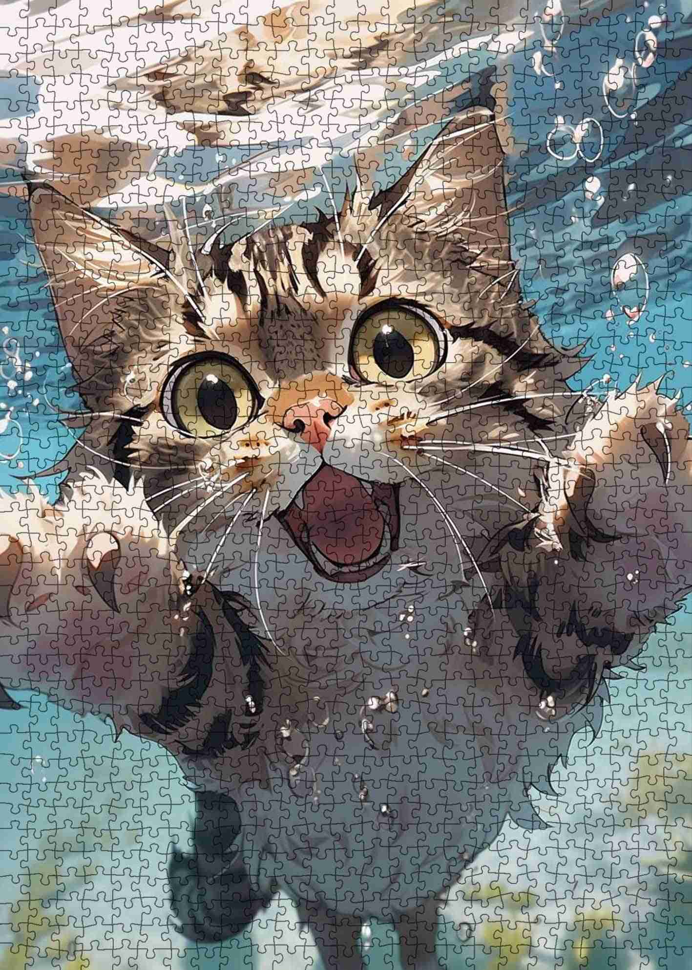 tucocoo-swimming-cat-adventure-puzzle-1000-teile-katze image 2