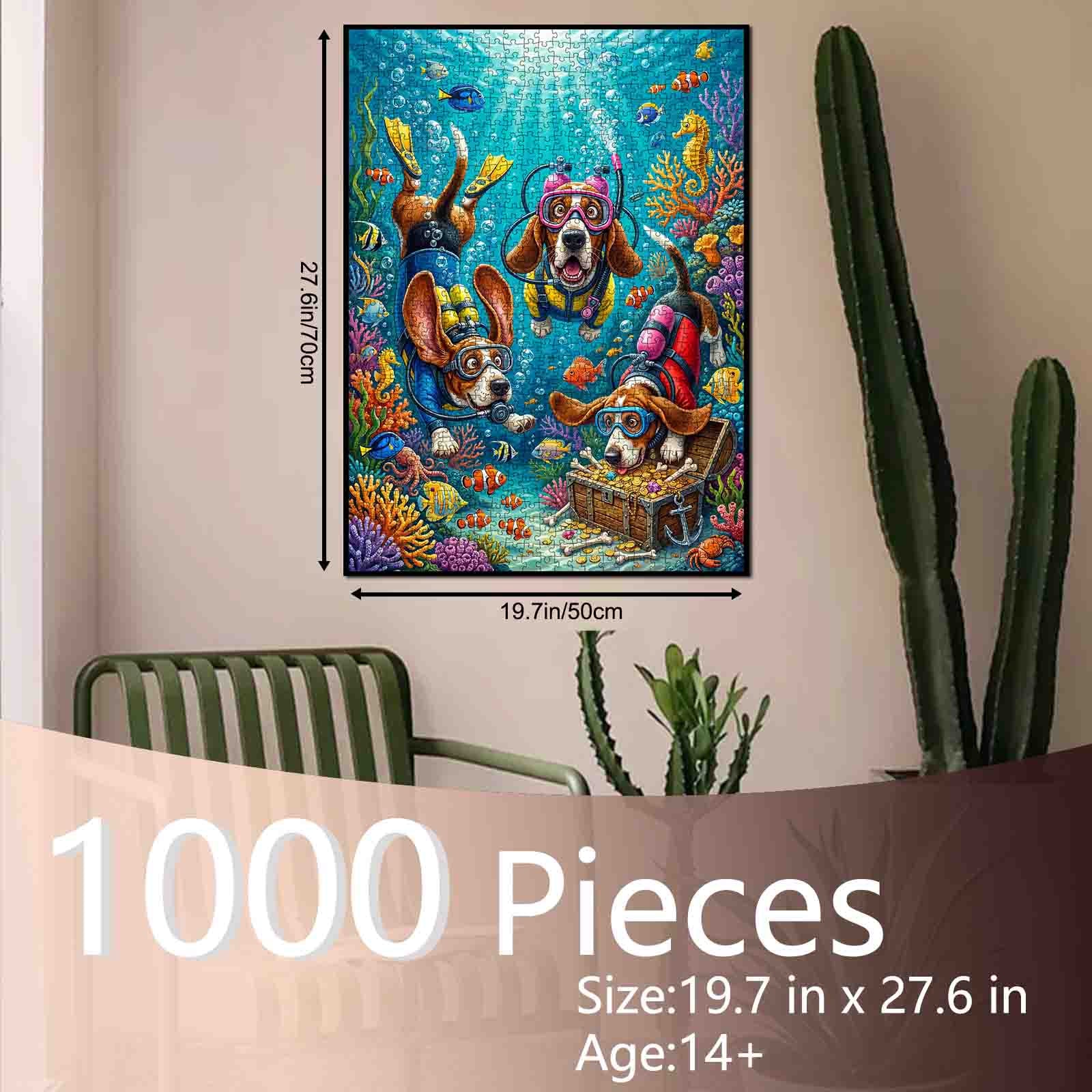 tucocoo-jigsaw-puzzles-scuba-dogs-puzzle-1000-teile-unterwasser-hunde image 5