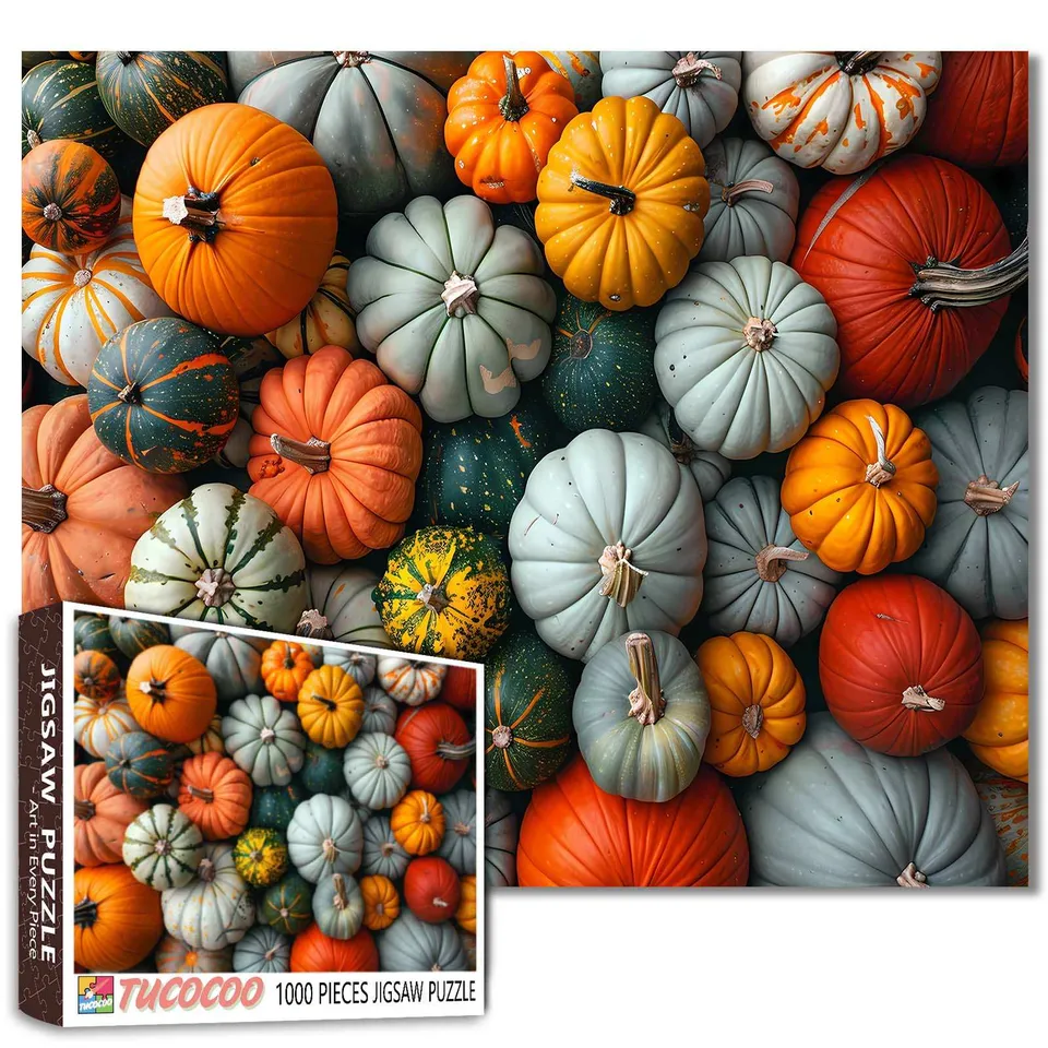 tucocoo-colorful-autumn-pumpkins-puzzle-1000-teile-herbst image 1