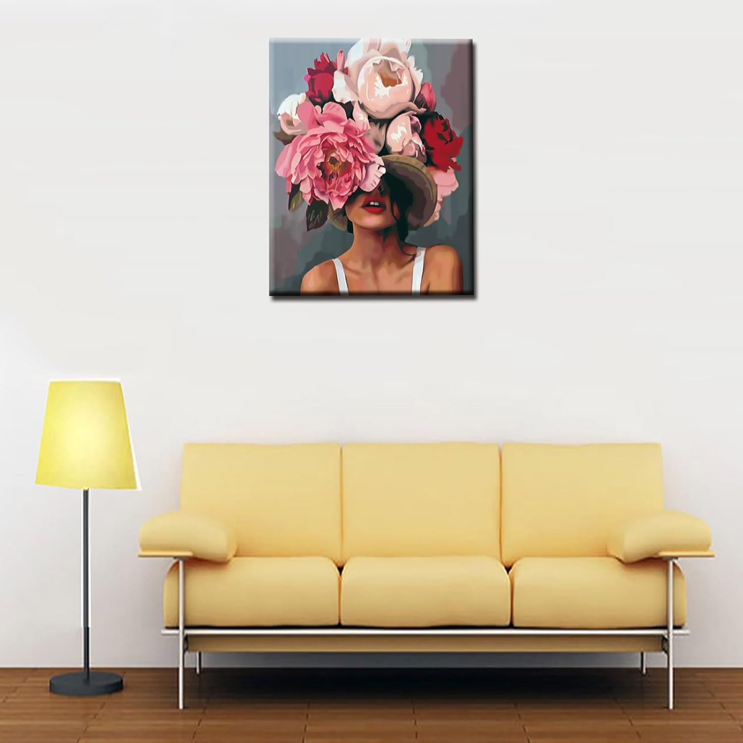 tucocoo-pretty-girl-pink-flowers-malen-nach-zahlen-40x50 image 3
