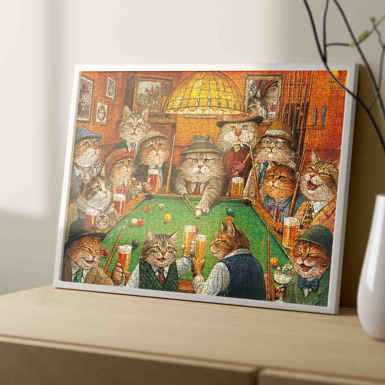 tucocoo-jigsaw-gentlemen-cats-puzzle-1000-teile-billard image 3