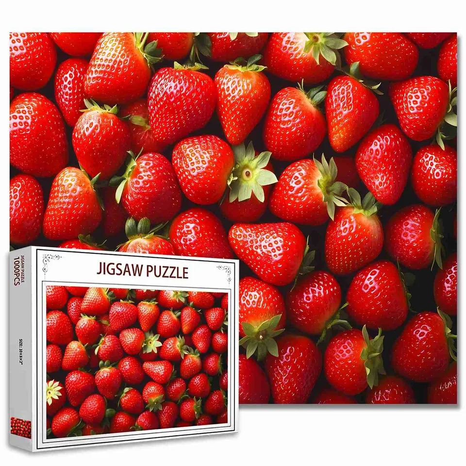 tucocoo-jigsaw-fresh-strawberries-puzzle-1000-teile-erdbeeren image 1