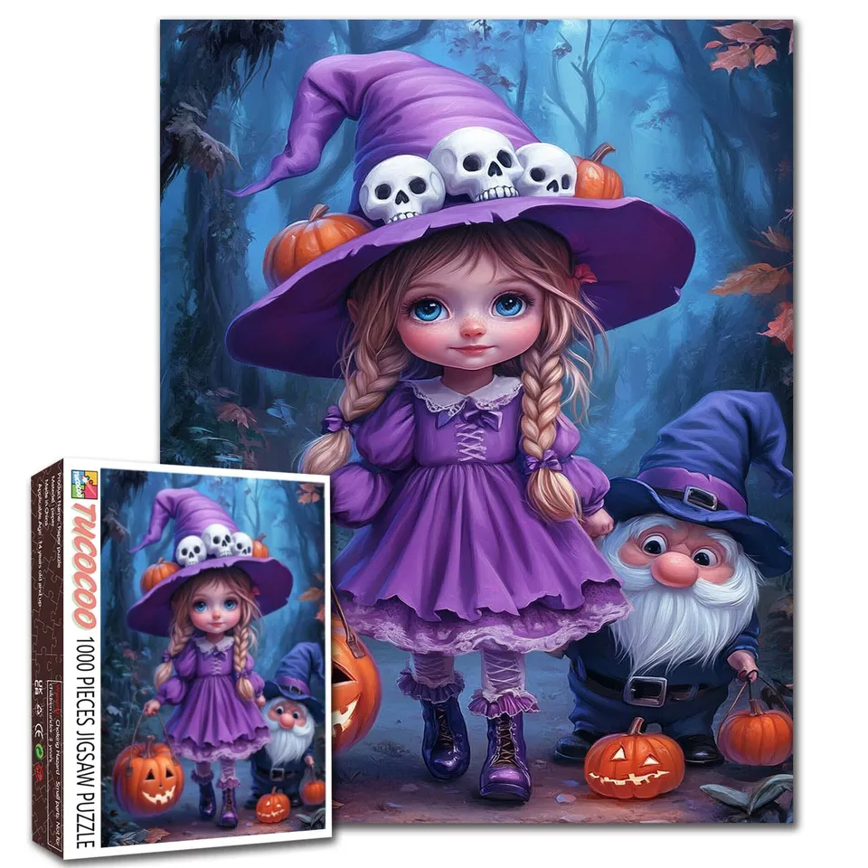 tucocoo-halloween-purple-girl-puzzle-1000-teile-m-dchen image 1