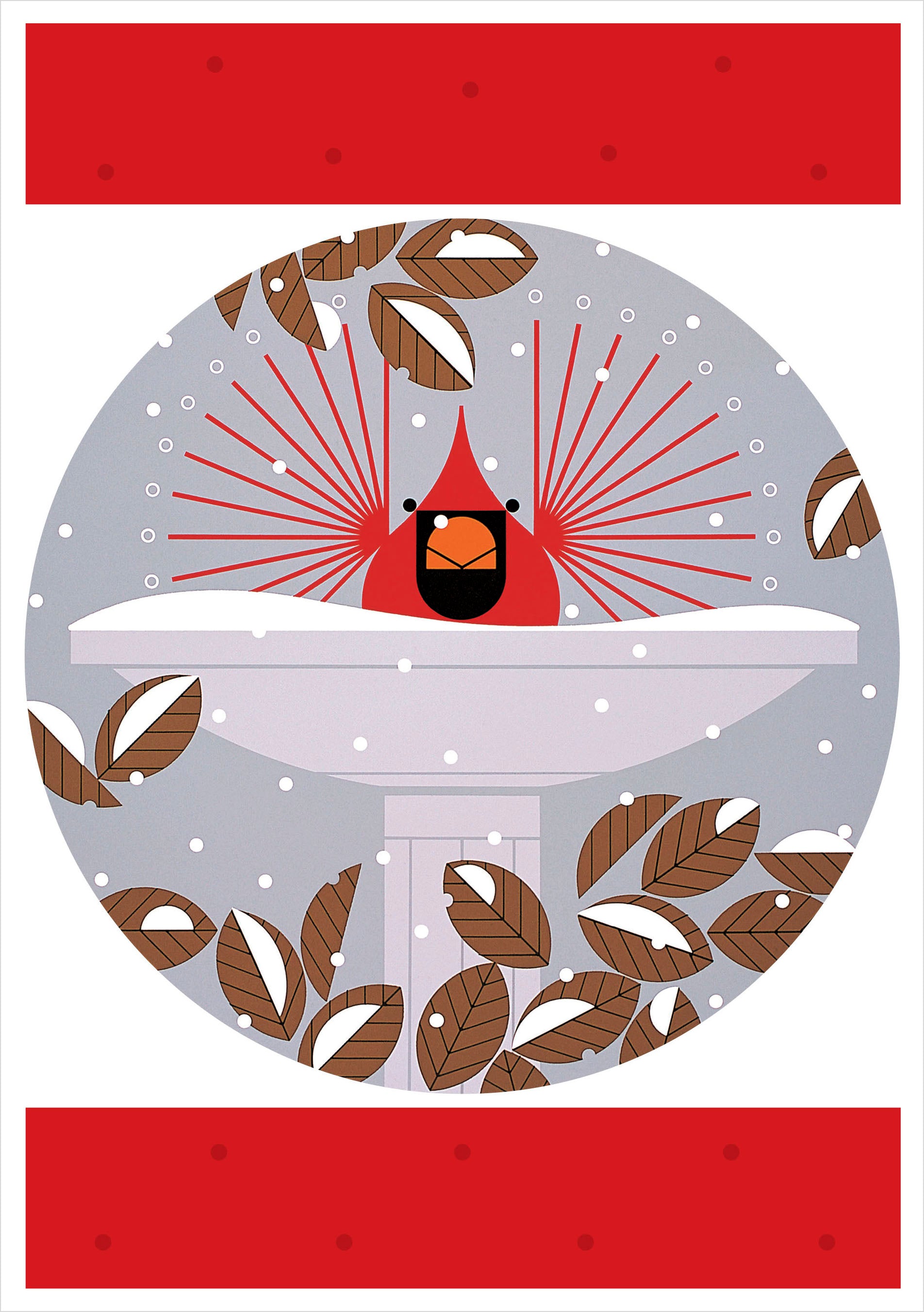 pomegranate-charley-harper-cool-cardinals-weihnachtskarten-20er-set image 5
