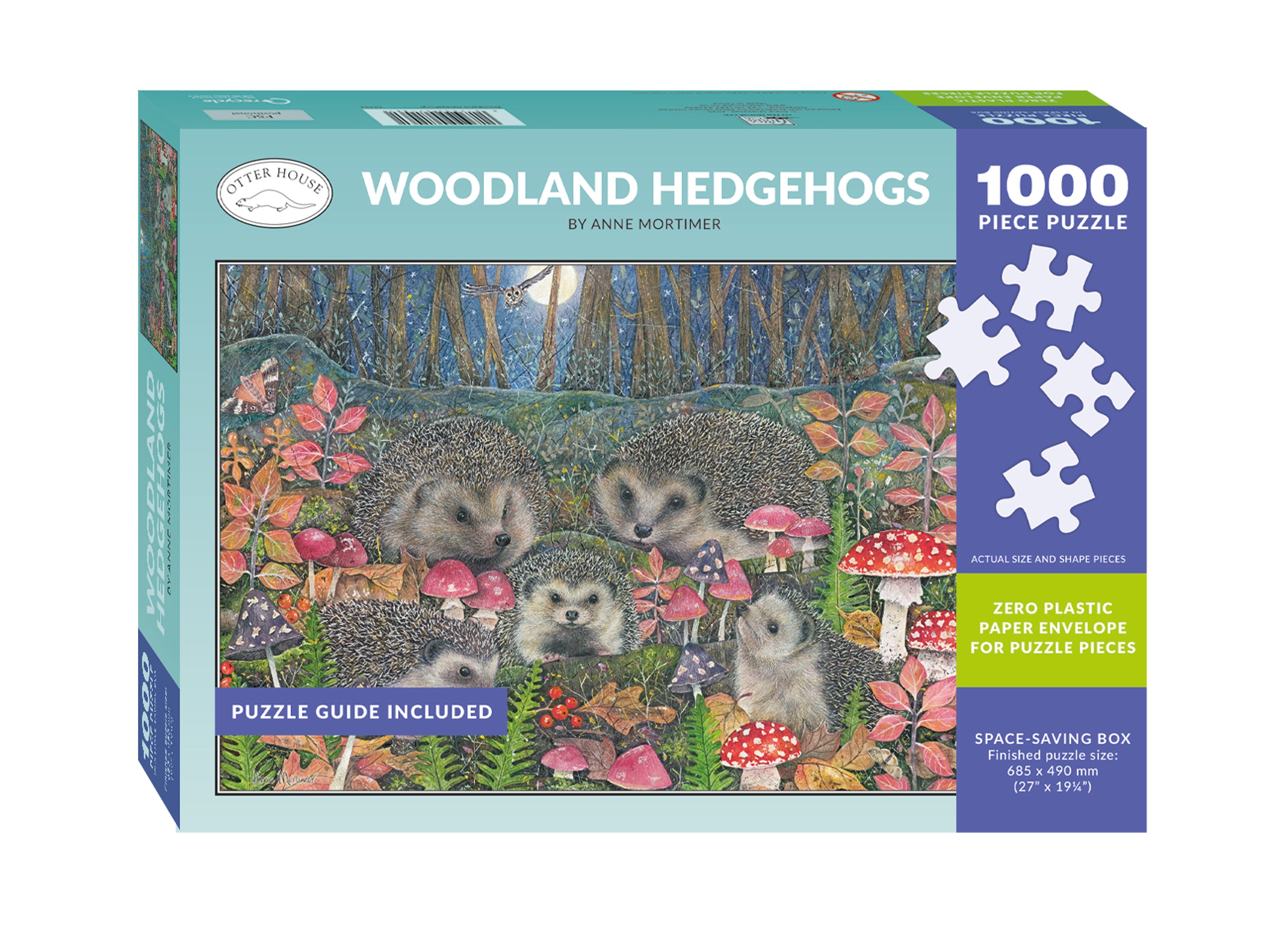 otter-house-woodland-hedgehogs-1000-teile-puzzle-igel image 2