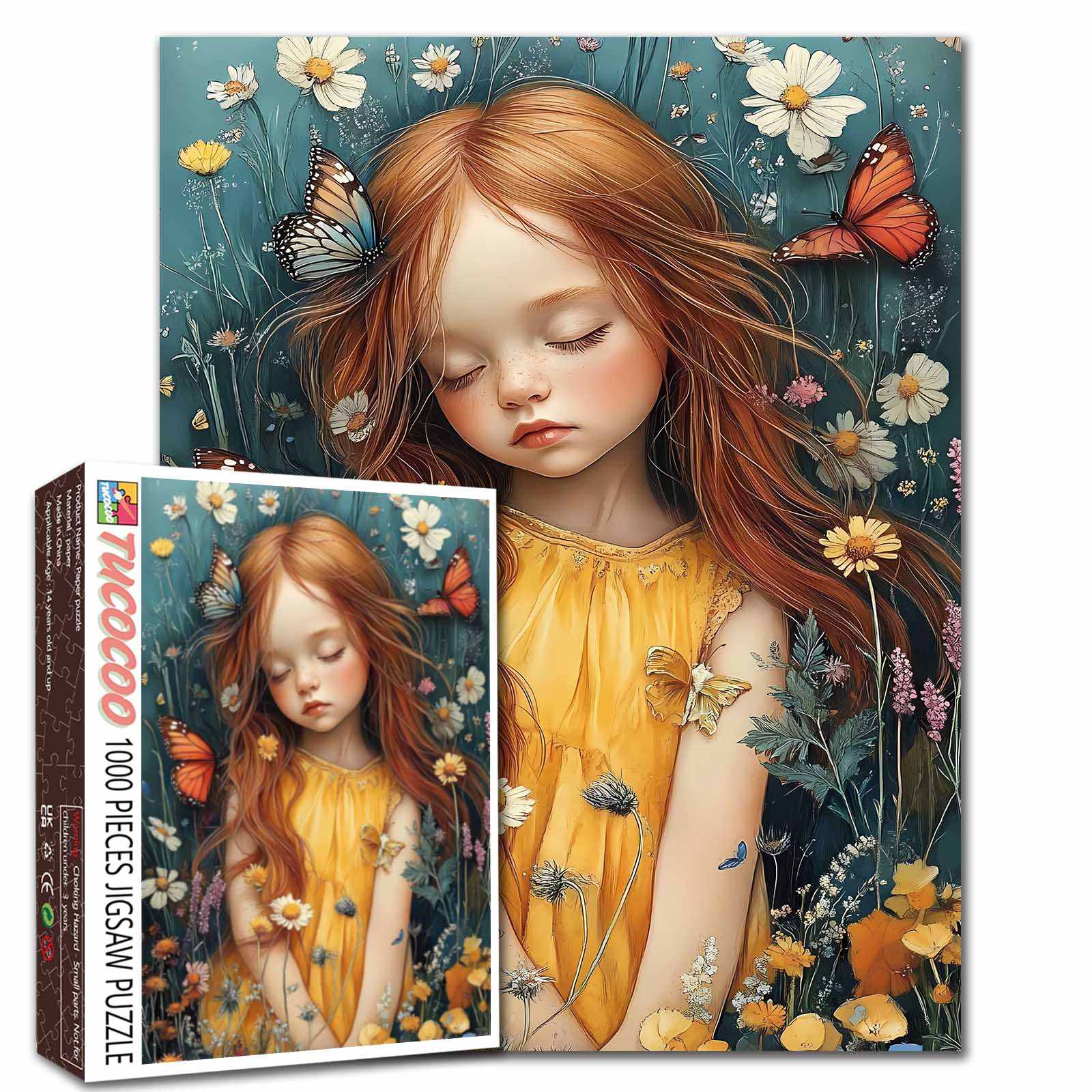 tucocoo-girl-in-wildflower-field-puzzle-1000-teile-wiese image 1