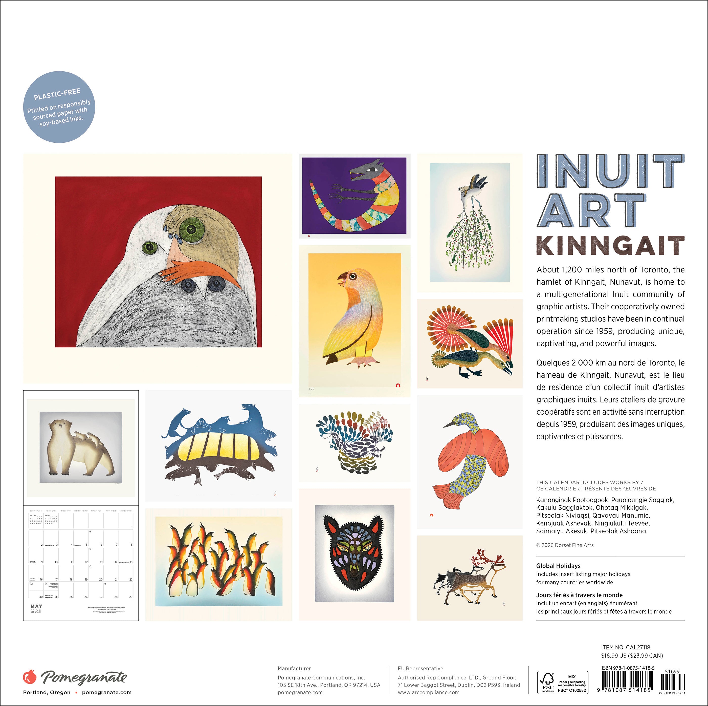 pomegranate-inuit-art-kinngait-2027-wandkalender-tiere image 3