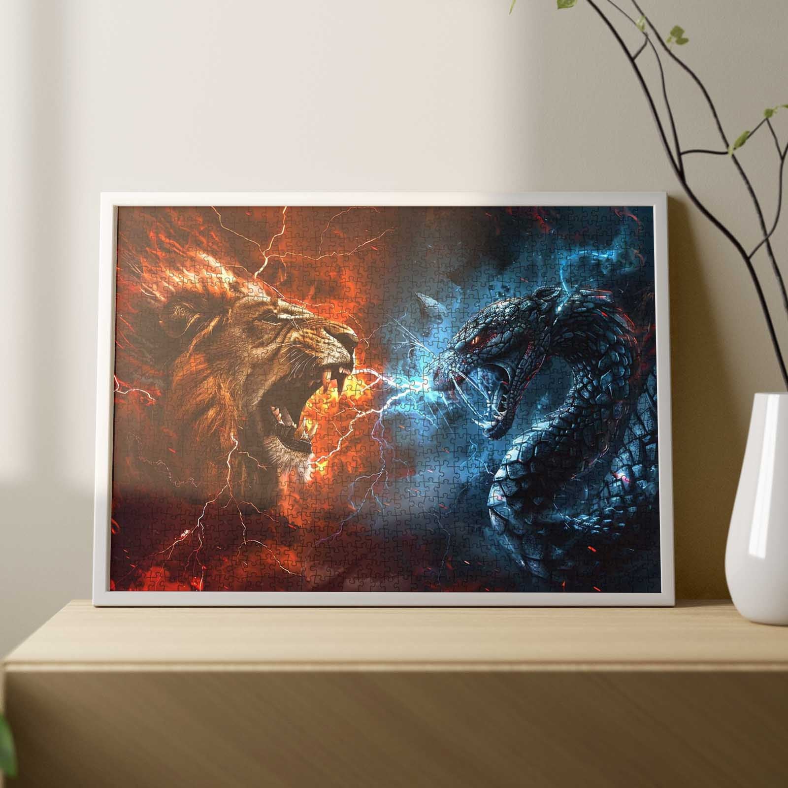 tucocoo-jigsaw-puzzles-lion-vs-snake-puzzle-1000-teile-l-we image 3