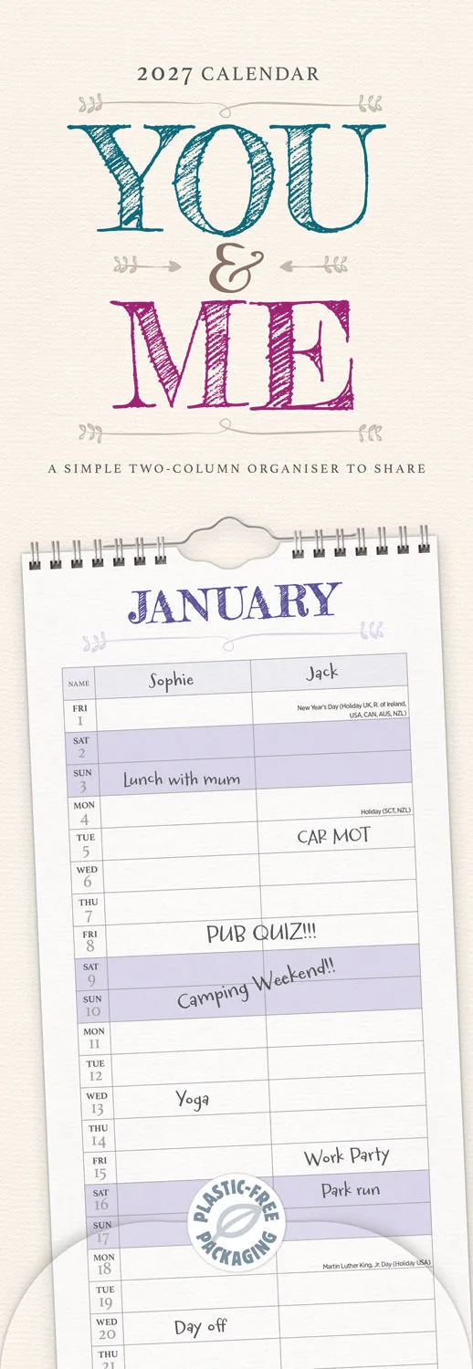 otter-house-you-and-me-planner-slim-kalender-2027 image 1
