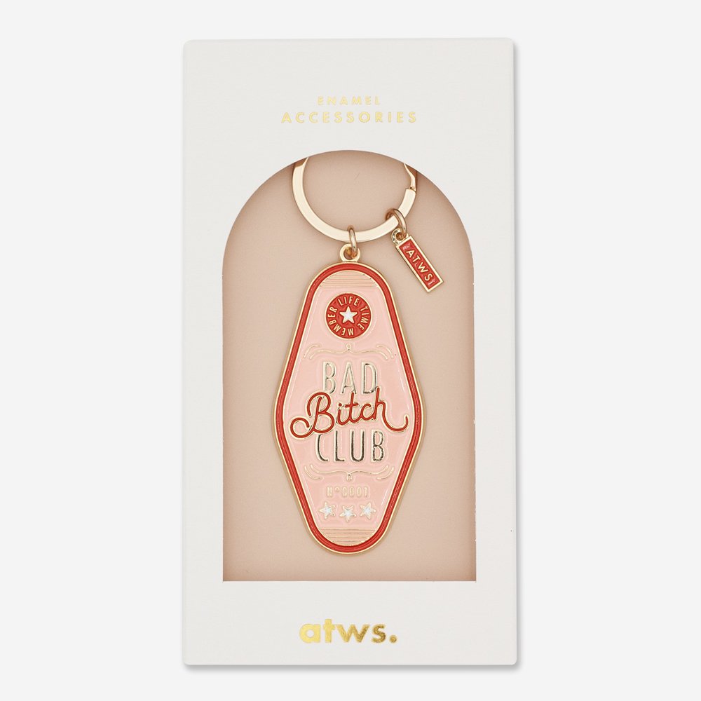 all-the-ways-to-say-bad-bitch-club-schl-sselanh-nger-emaille-gold image 1