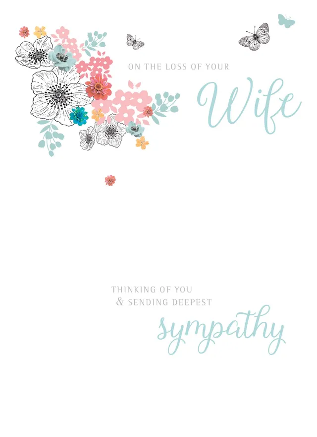 otter-house-sympathy-trauerkarte-loss-of-wife-blumen image 1