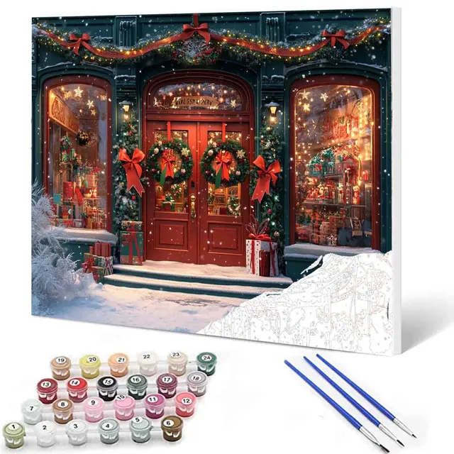 tucocoo-paint-by-numbers-christmas-gift-shop-malbild-40x50-weihnachten image 1