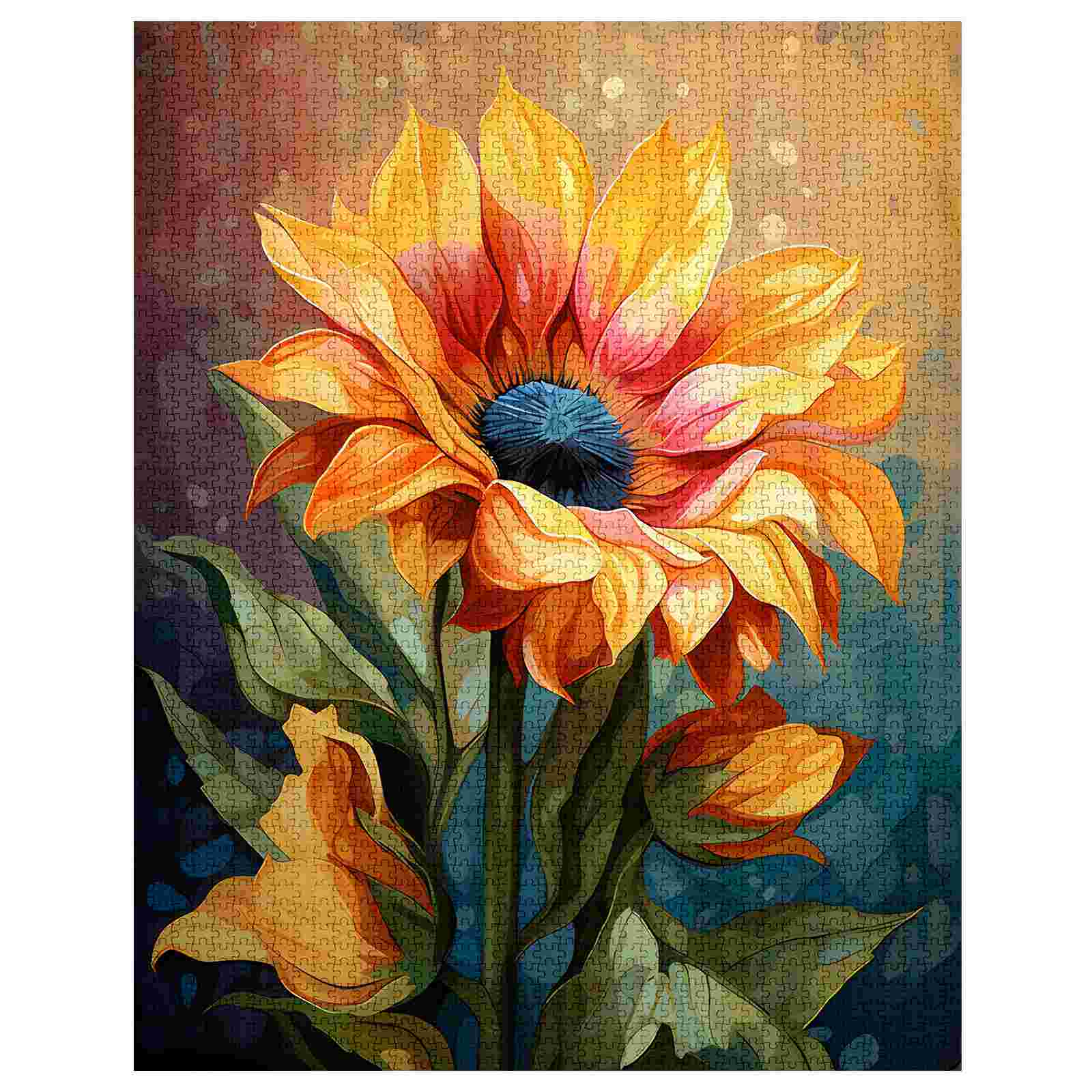 tucocoo-sunflower-watercolor-puzzle-1000-teile-aquarell image 2