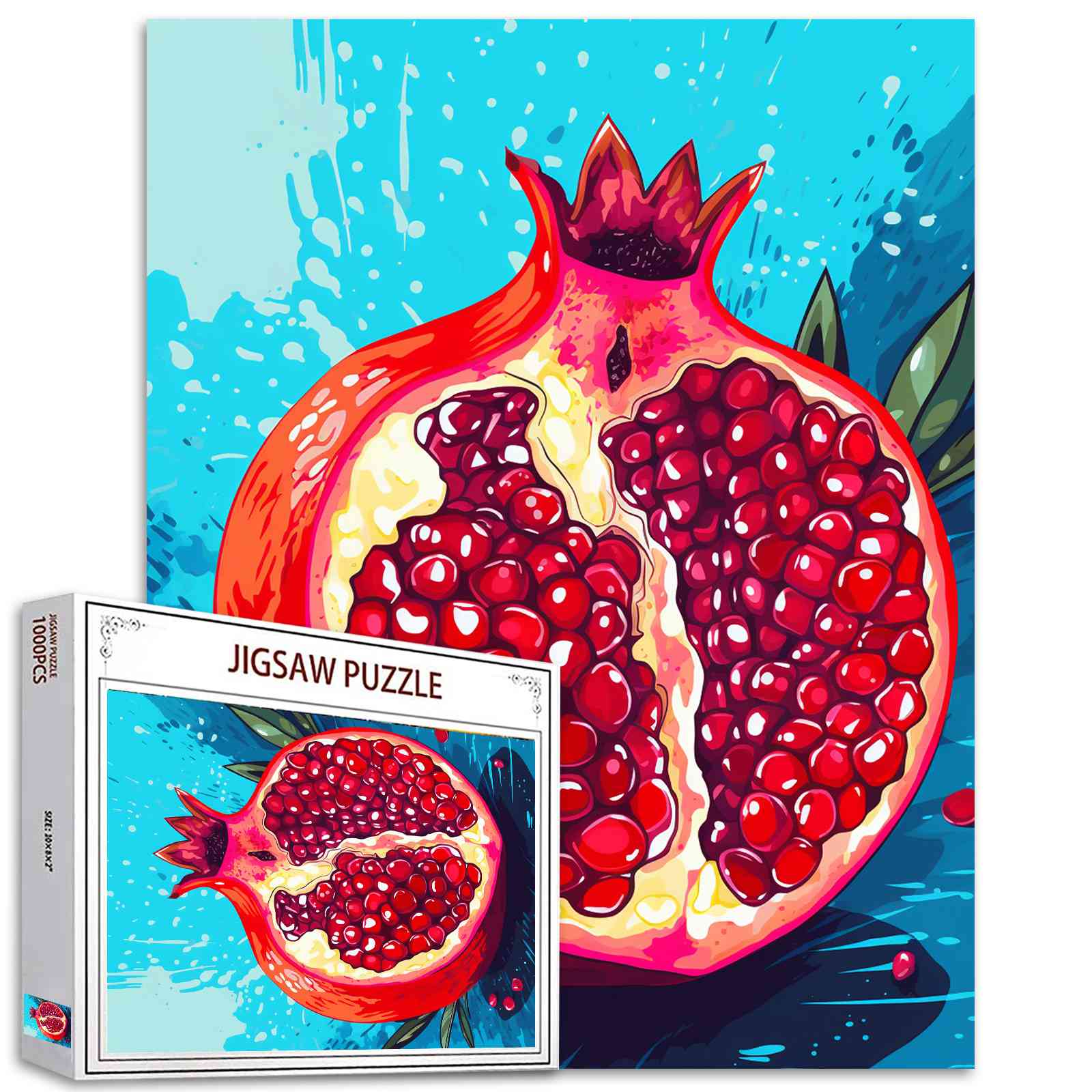 tucocoo-pop-art-pomegranate-puzzle-1000-teile-granatapfel image 1