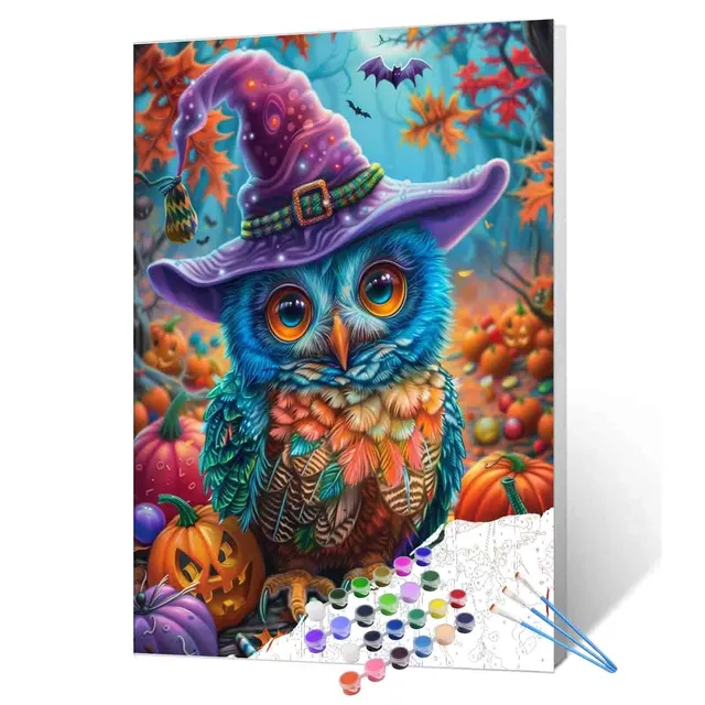 tucocoo-halloween-candy-owl-malen-nach-zahlen-40x50-eule image 1