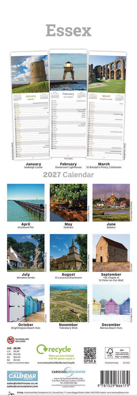 otter-house-essex-slim-calendar-2027-wandkalender-schmal image 2
