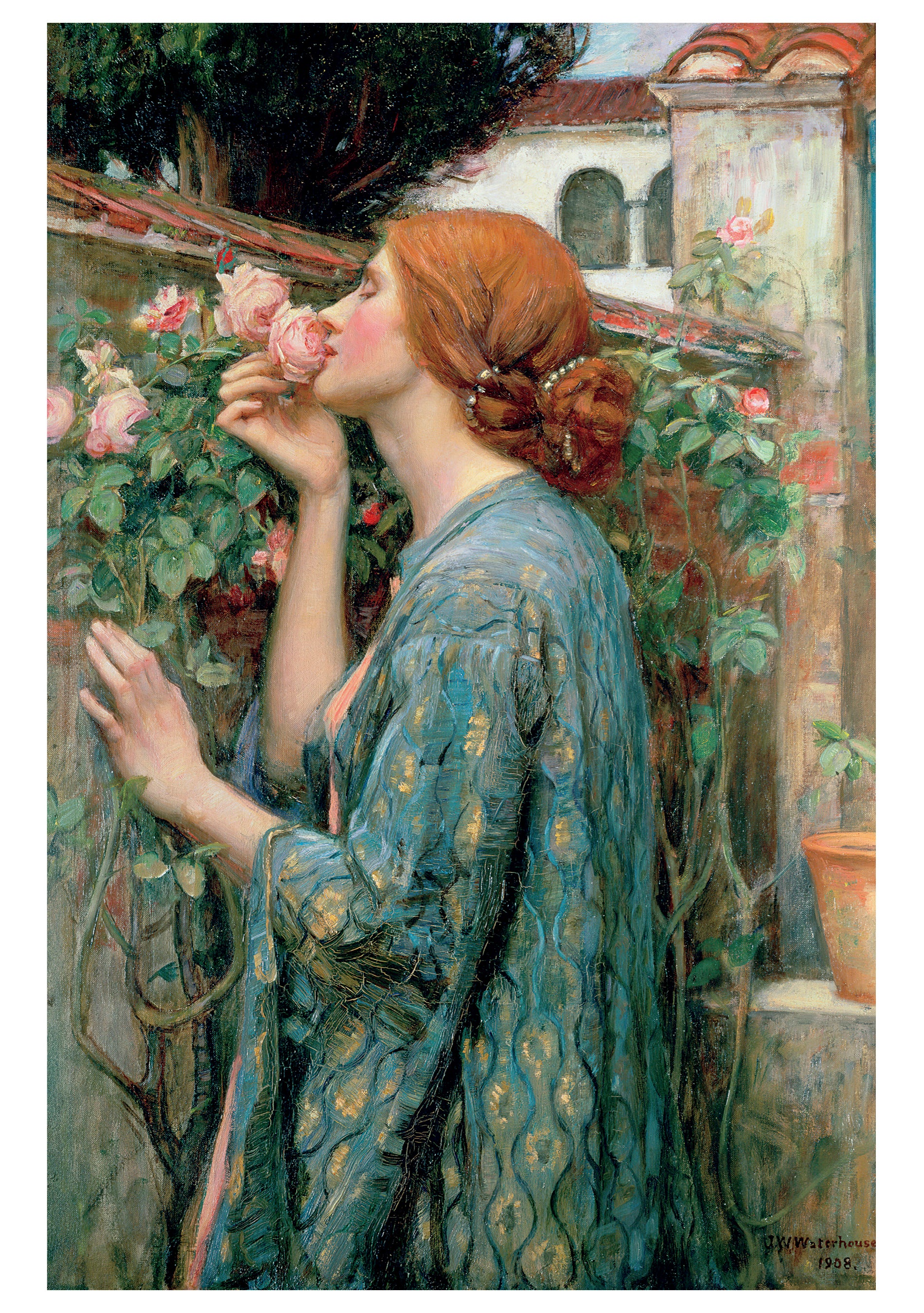 pomegranate-waterhouse-soul-of-the-rose-klappkarte-blanko-rose image 1