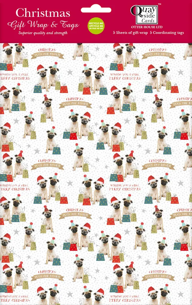 otter-house-festive-party-pugs-weihnachtspapier-5-b-gen-tags image 1