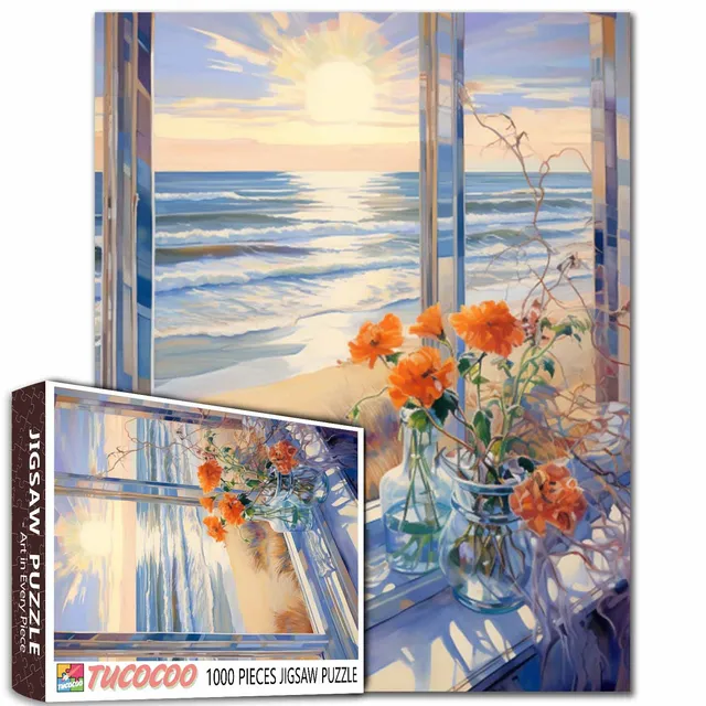 tucocoo-jigsaw-window-light-and-sea-puzzle-1000-teile-meer image 1