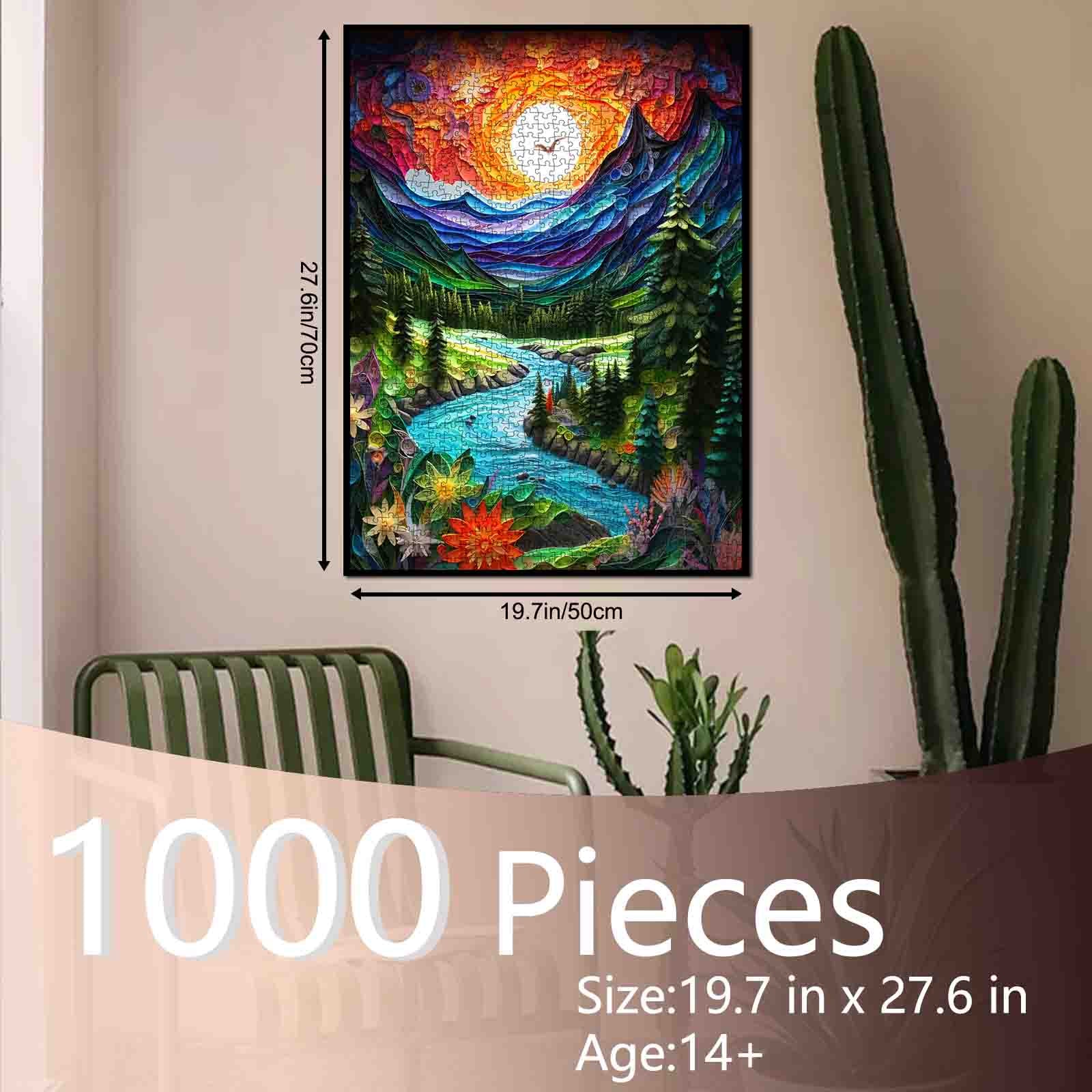 tucocoo-jigsaw-sunset-river-valley-puzzle-1000-teile-landschaft image 5