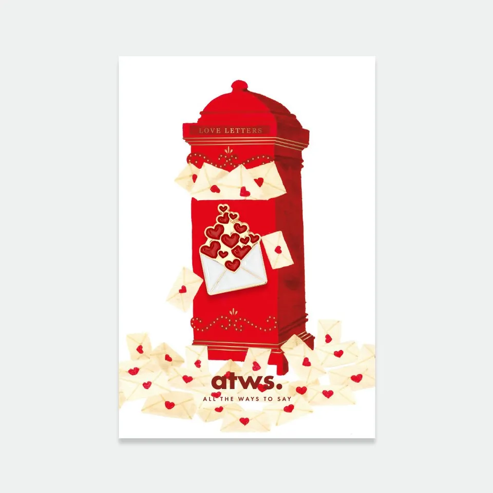 all-the-ways-to-say-pins-hearts-envelope-emaille-pin-gold-herz image 1