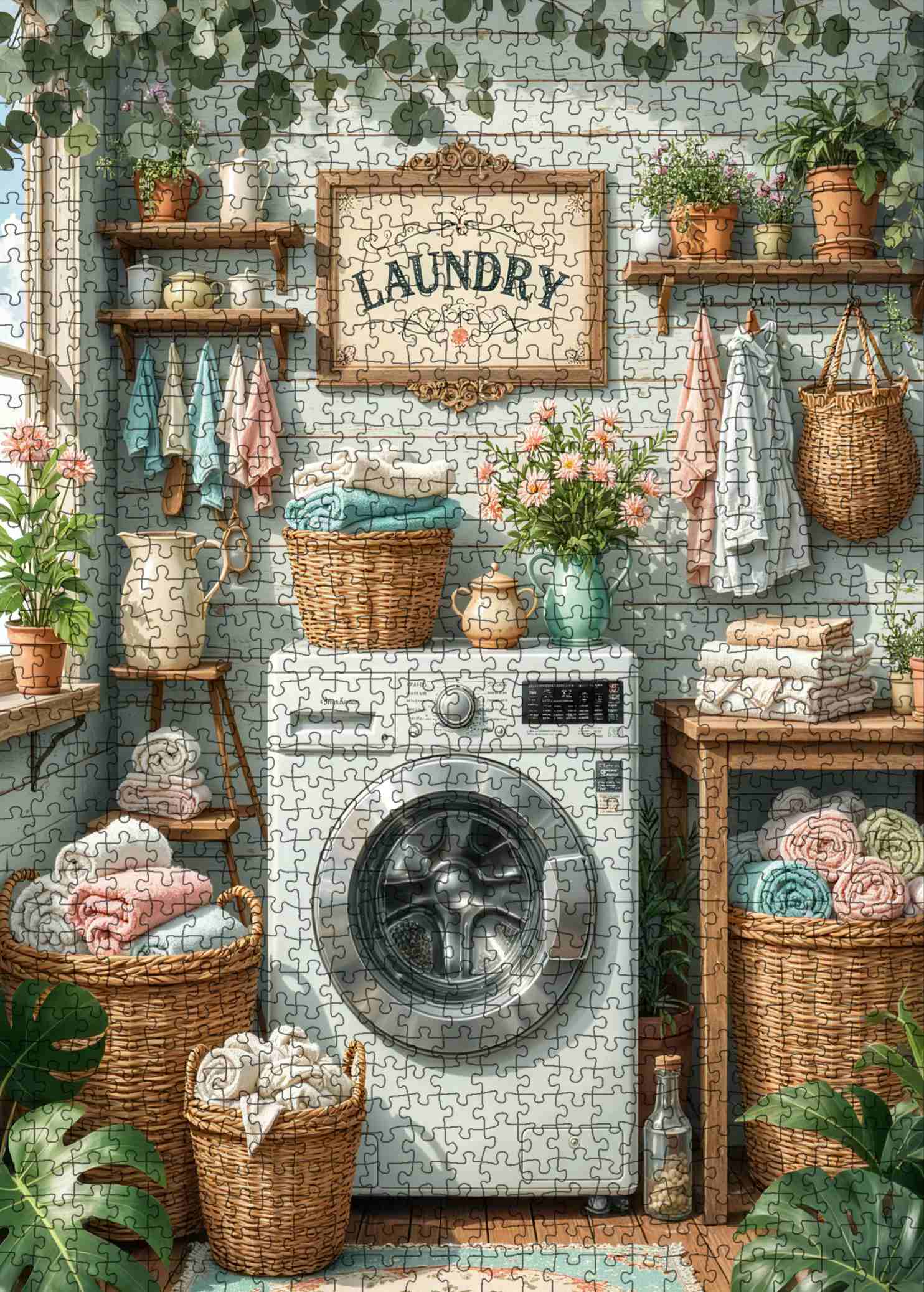 tucocoo-cozy-green-laundry-room-puzzle-1000-teile image 2