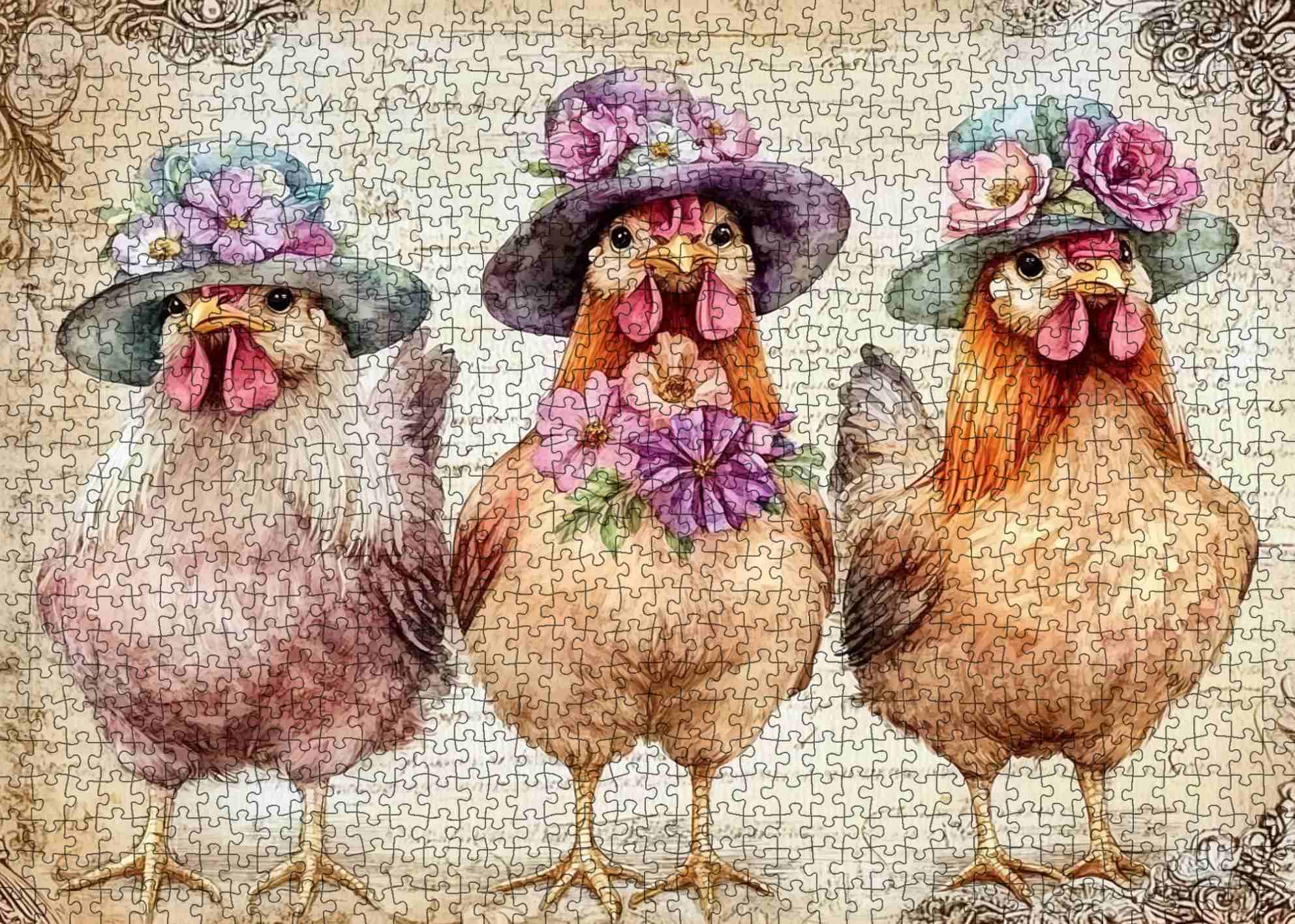 tucocoo-floral-hat-chickens-puzzle-1000-teile-h-hner image 2
