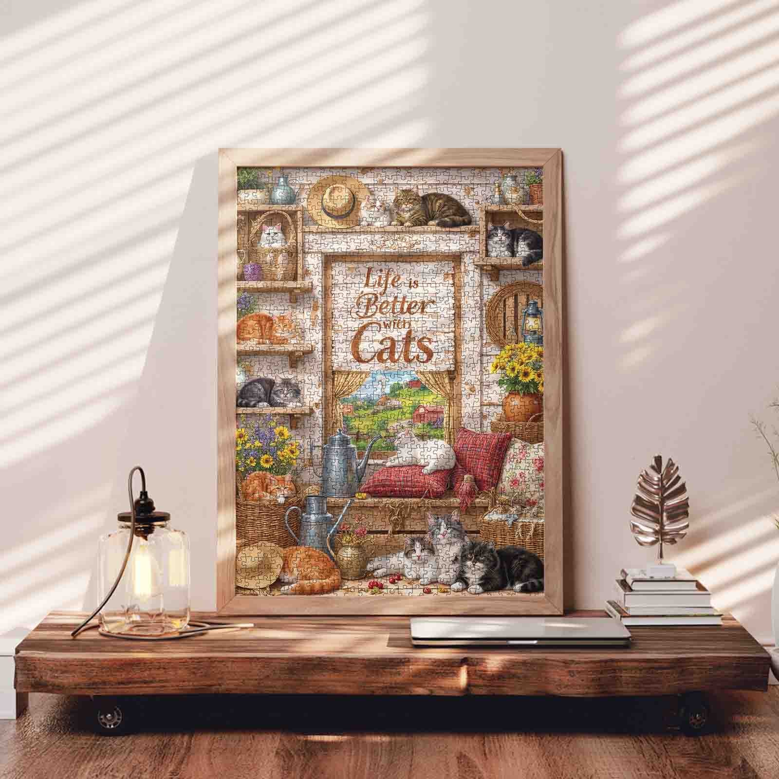 tucocoo-jigsaw-puzzles-life-better-with-cats-puzzle-1000-teile-katzen image 3
