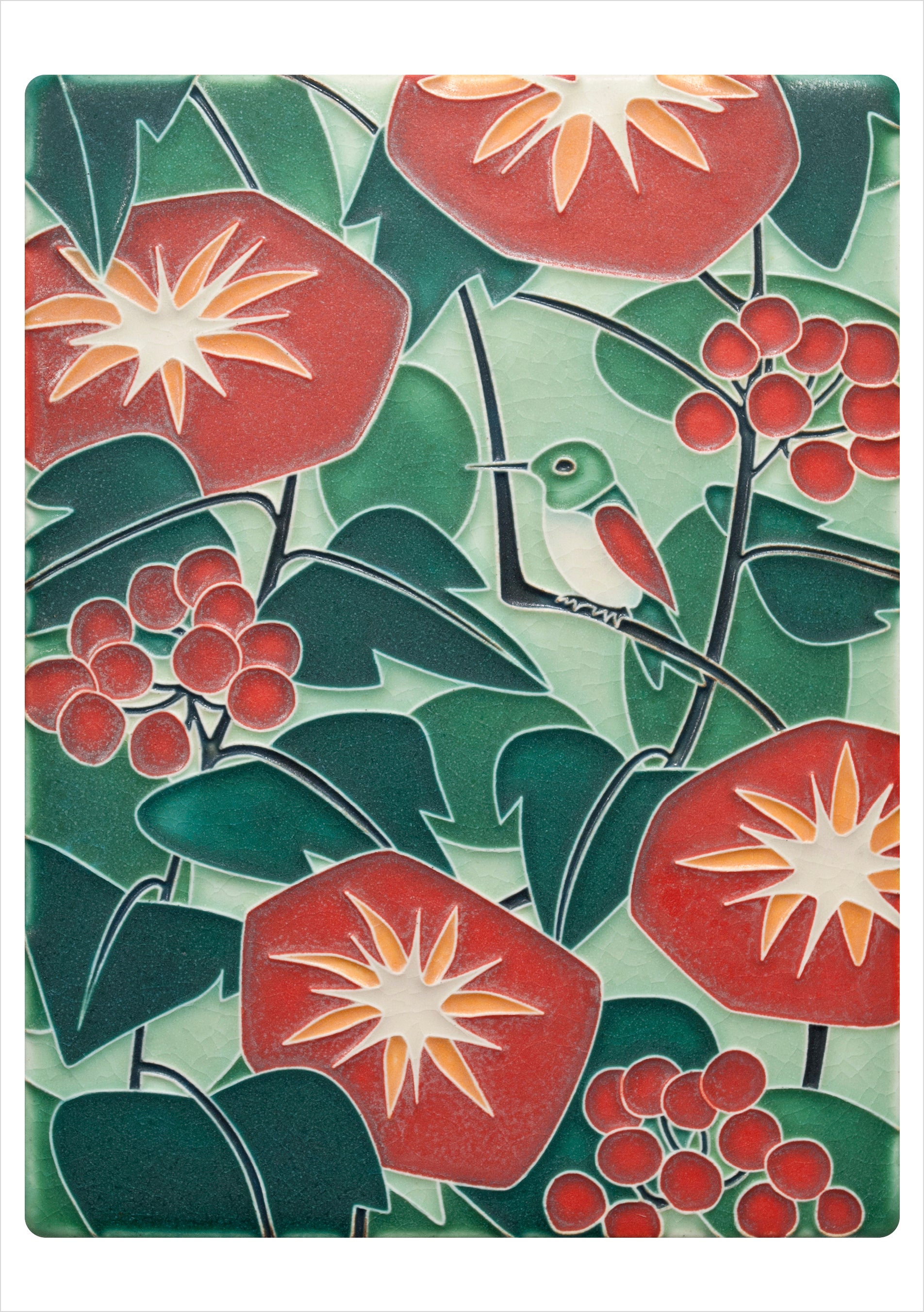 pomegranate-arts-crafts-tiles-boxed-notecards-20-karten-blumen image 2