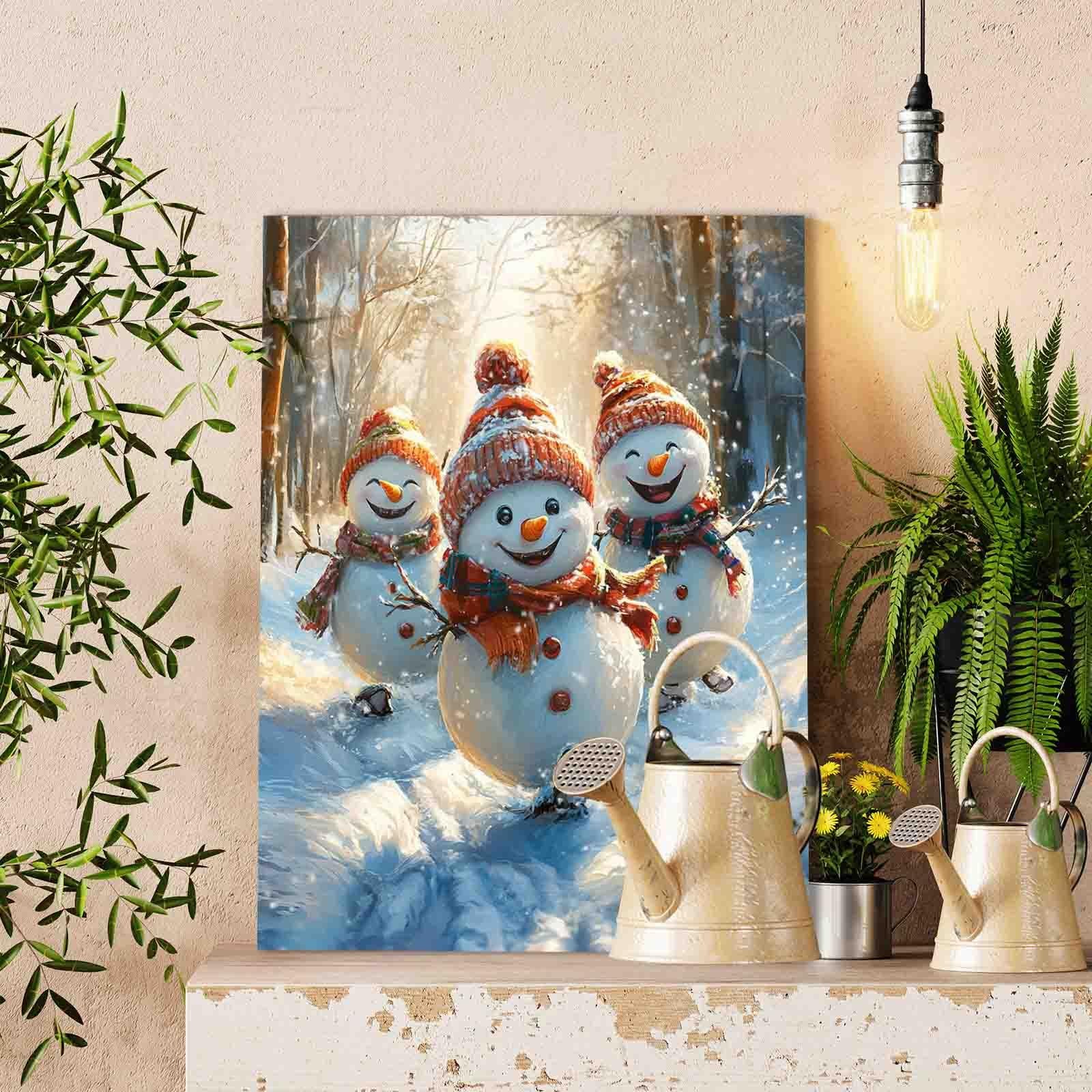 tucocoo-skating-snowman-trio-malen-nach-zahlen-40x50-ohne-rahmen image 2