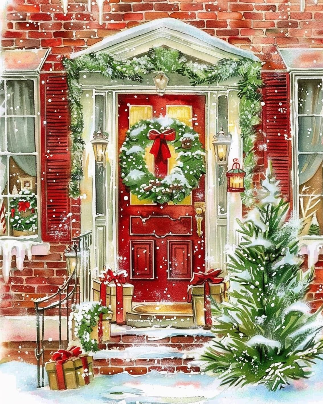 tucocoo-christmas-cheer-doorstep-malen-nach-zahlen-40x50-winter image 2