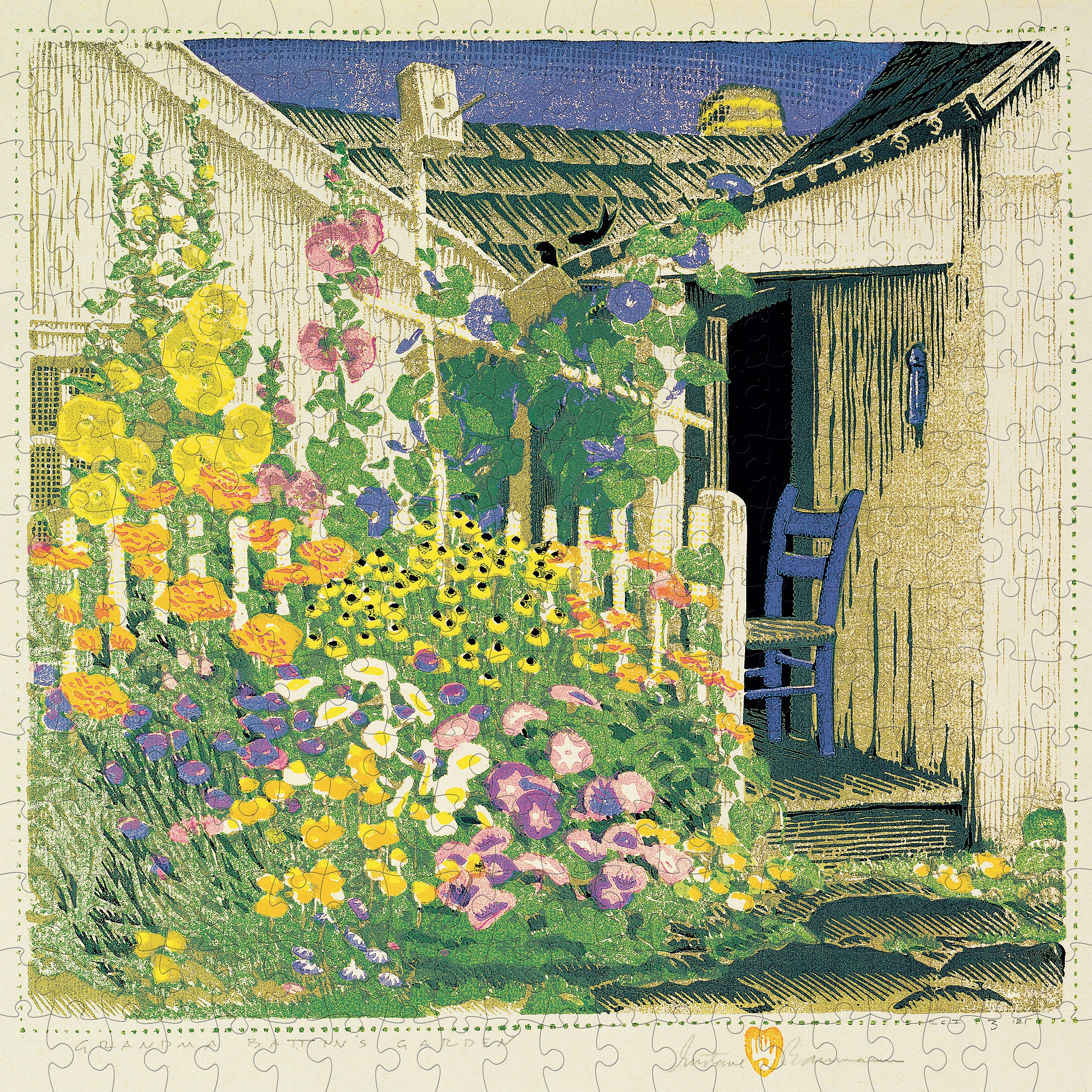 pomegranate-gustave-baumann-grandma-battin-s-garden-300-teile-puzzle image 2