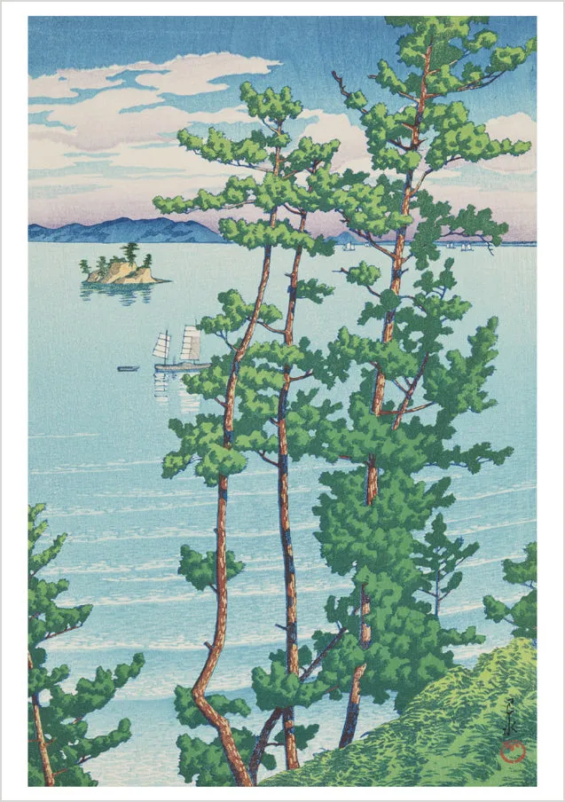 pomegranate-kawase-hasui-nishi-park-fukuoka-klappkarte-blanko image 1