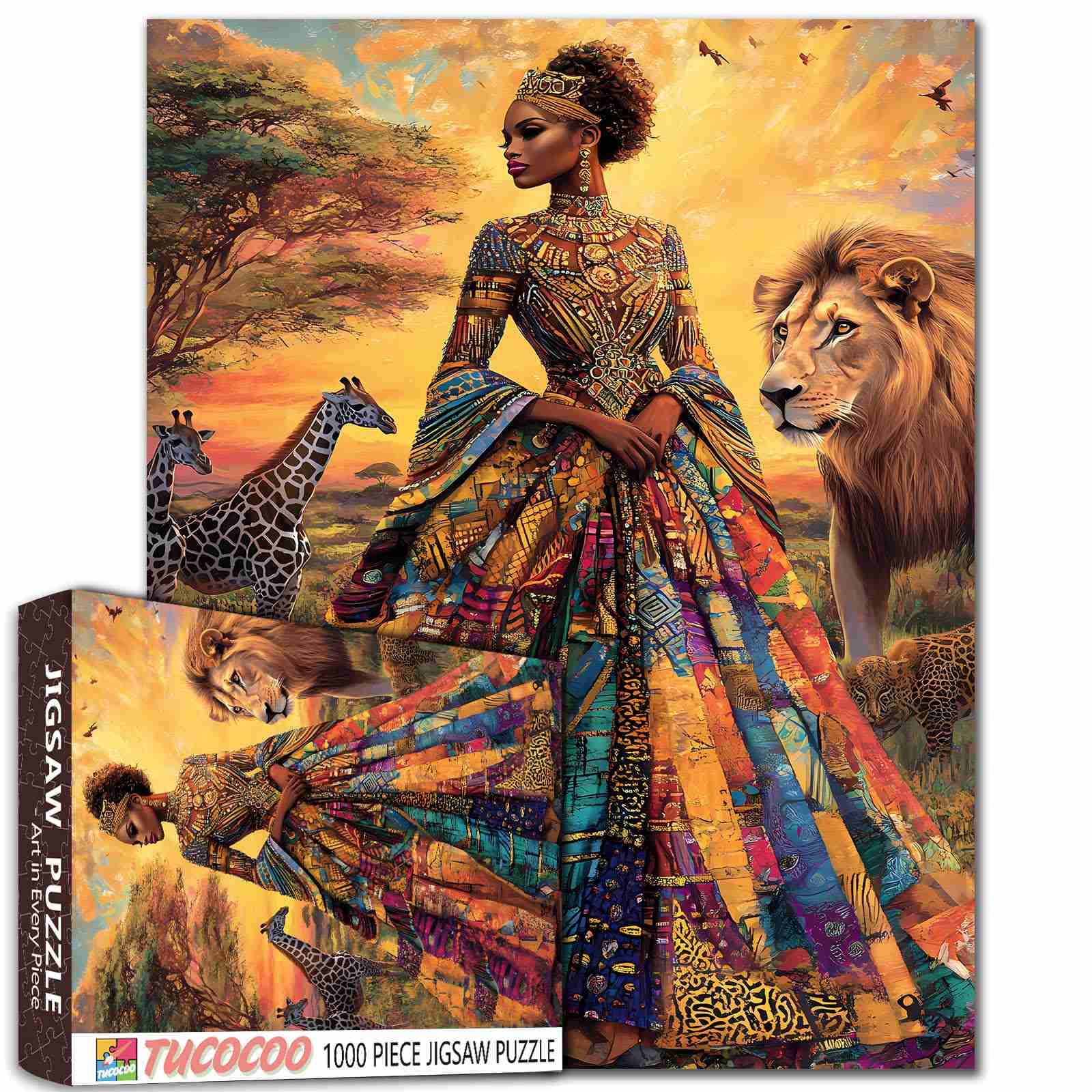 tucocoo-african-beauty-in-the-wild-puzzle-1000-teile image 1