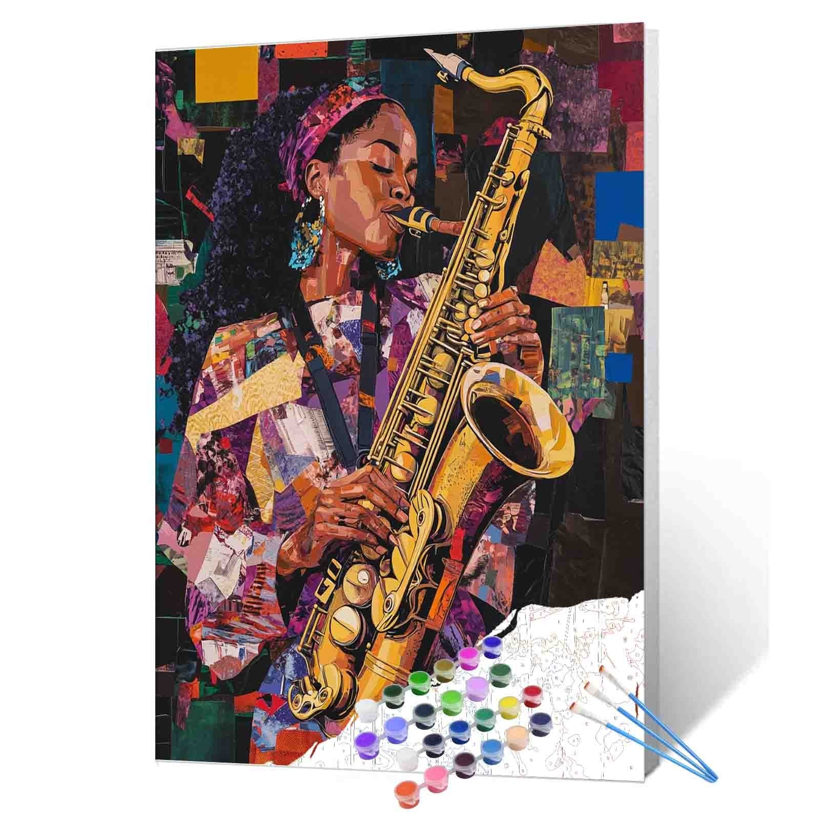 tucocoo-saxophone-soul-malen-nach-zahlen-ohne-rahmen-jazz image 1