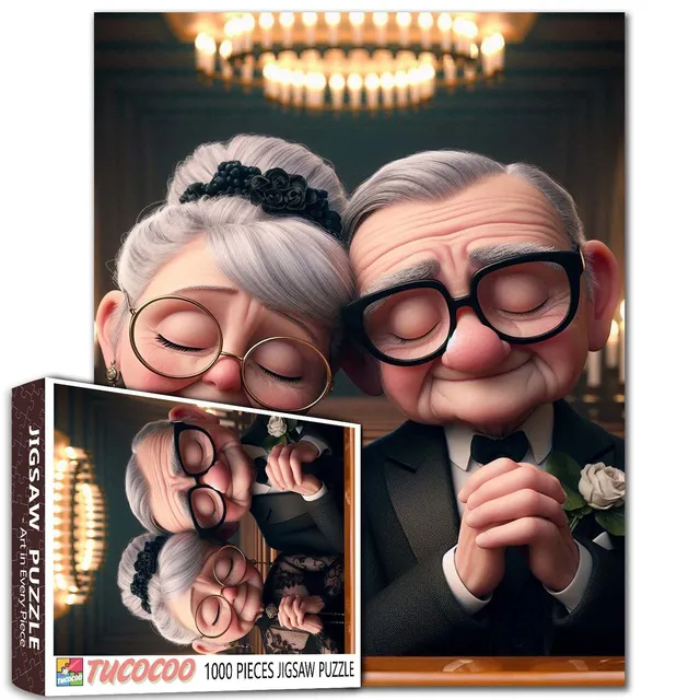 tucocoo-vintage-loving-couple-portrait-puzzle-1000-teile image 1