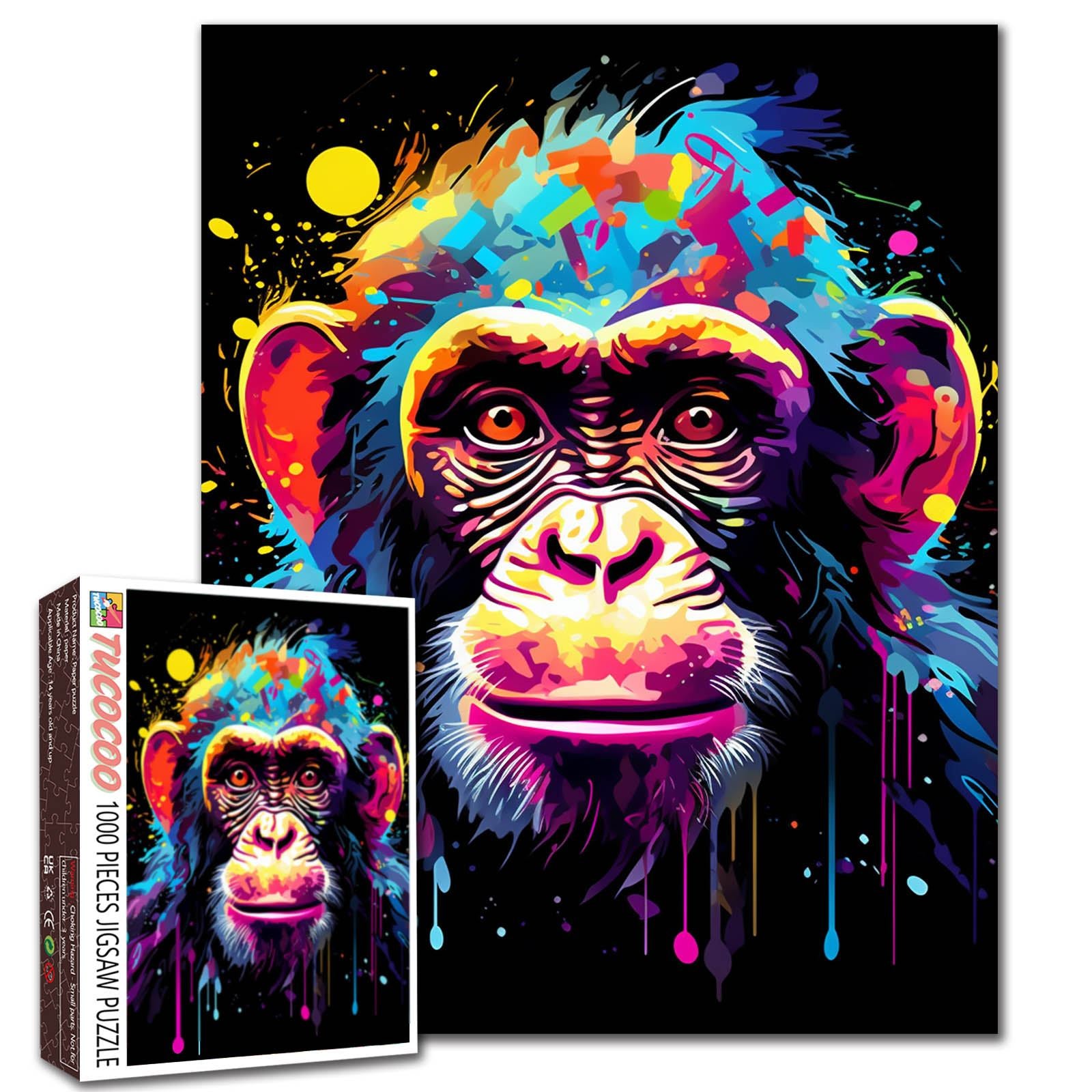 tucocoo-vibrant-graffiti-monkey-puzzle-1000-teile-affe image 1