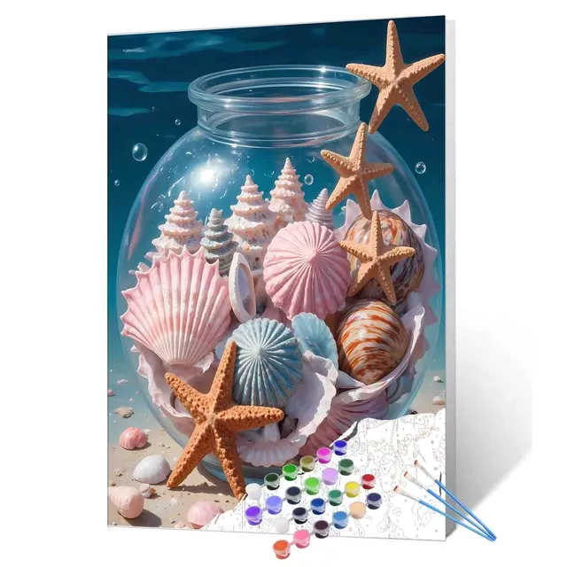 tucocoo-paint-by-numbers-undersea-shell-collection-malen-nach-zahlen-ohne-rahmen image 1