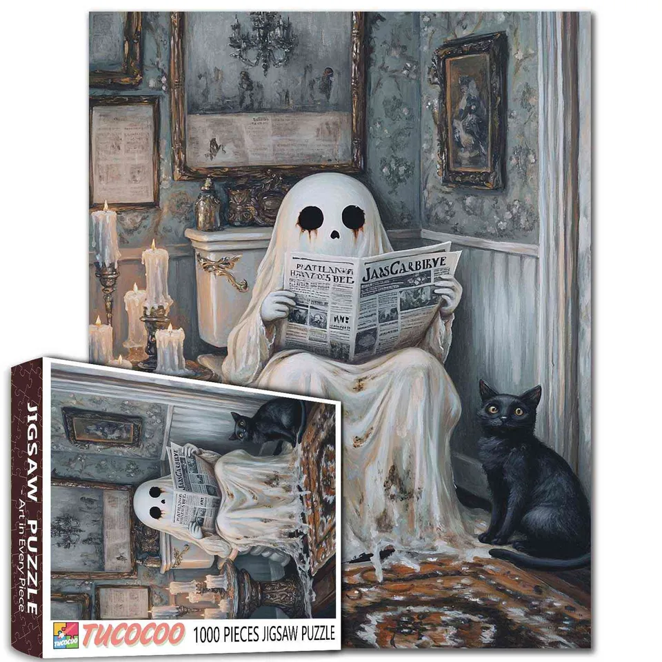 tucocoo-ghostly-reading-moment-puzzle-1000-teile-geist image 1